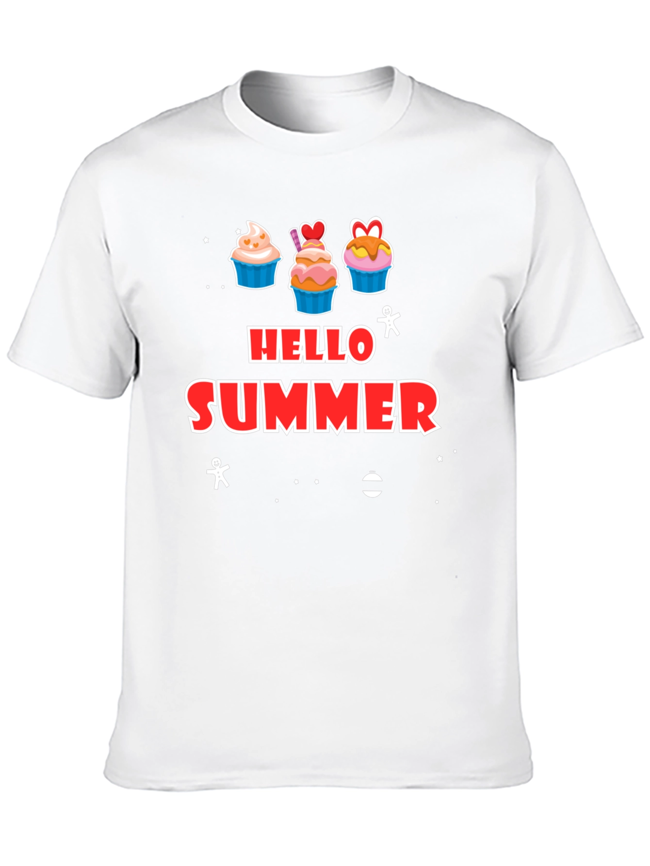 Black Hello Summer Cupcake T-Shirt view 10