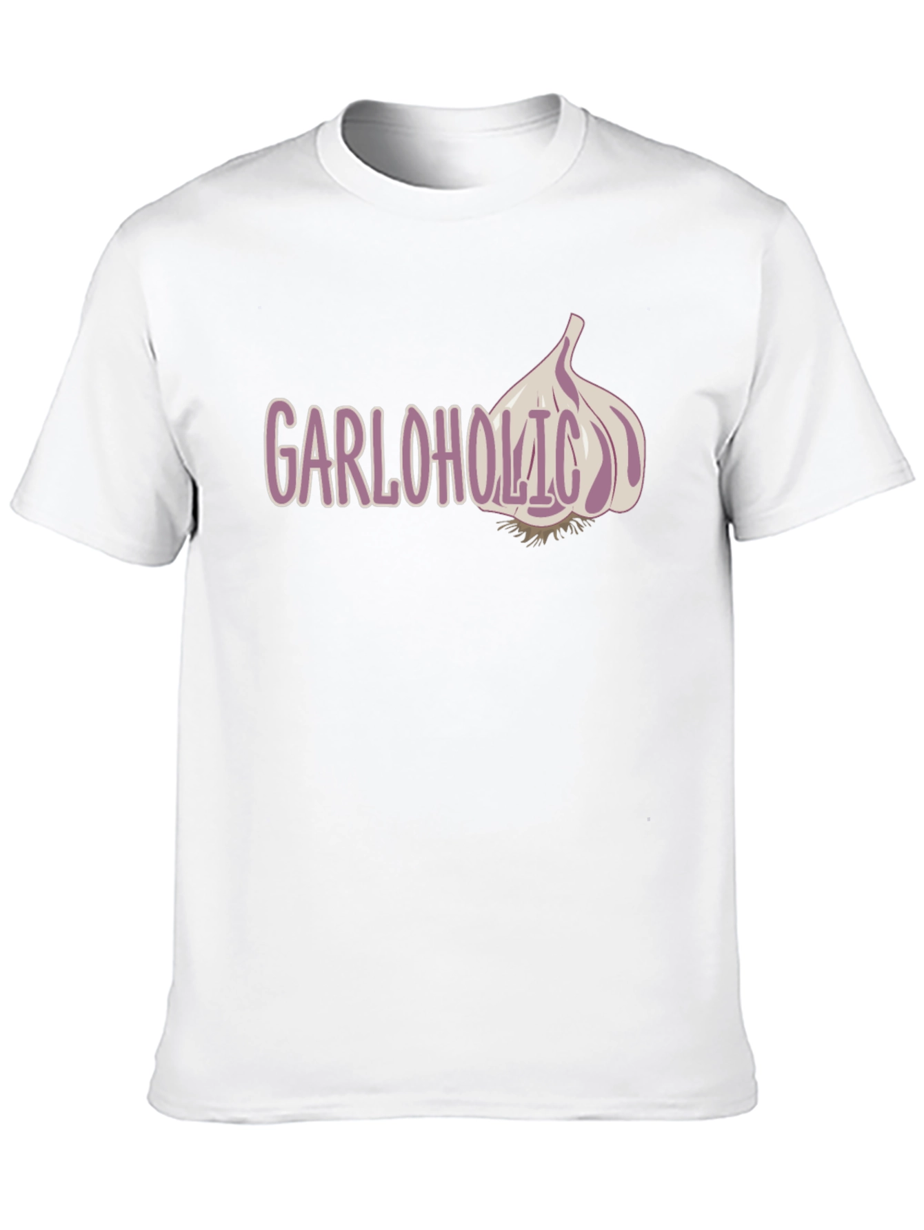 Black Garloholic Graphic Tee - Funny Garlic Lover T-Shirt view 10