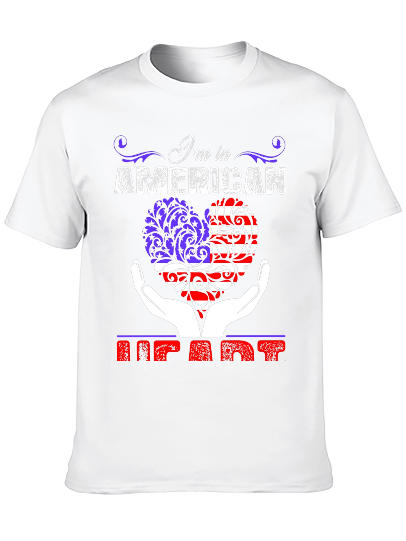 Black American Heart Graphic T-Shirt Patriot Tee view 10