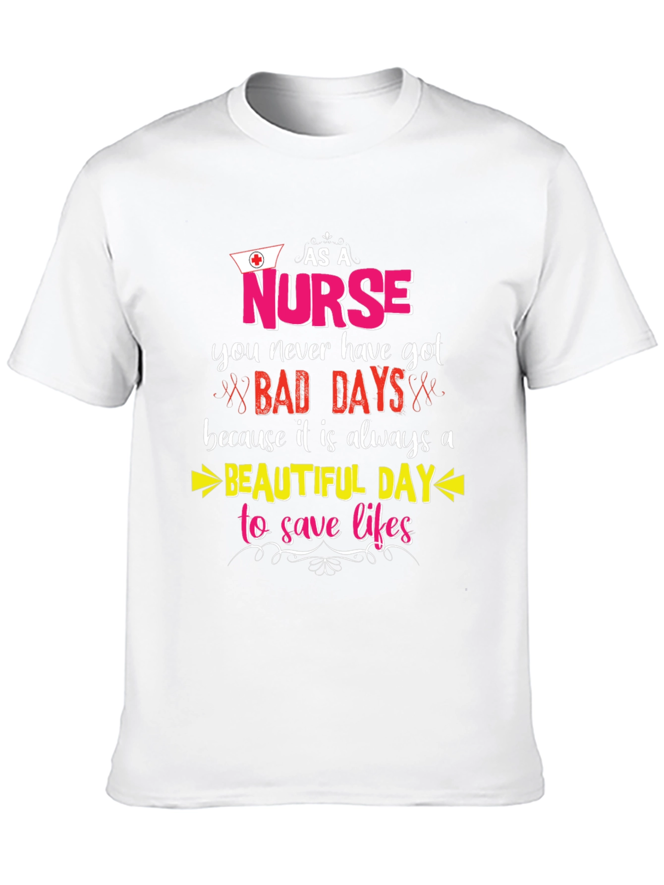Black Nurse T-Shirt: Beautiful Day to Save Lives view 10