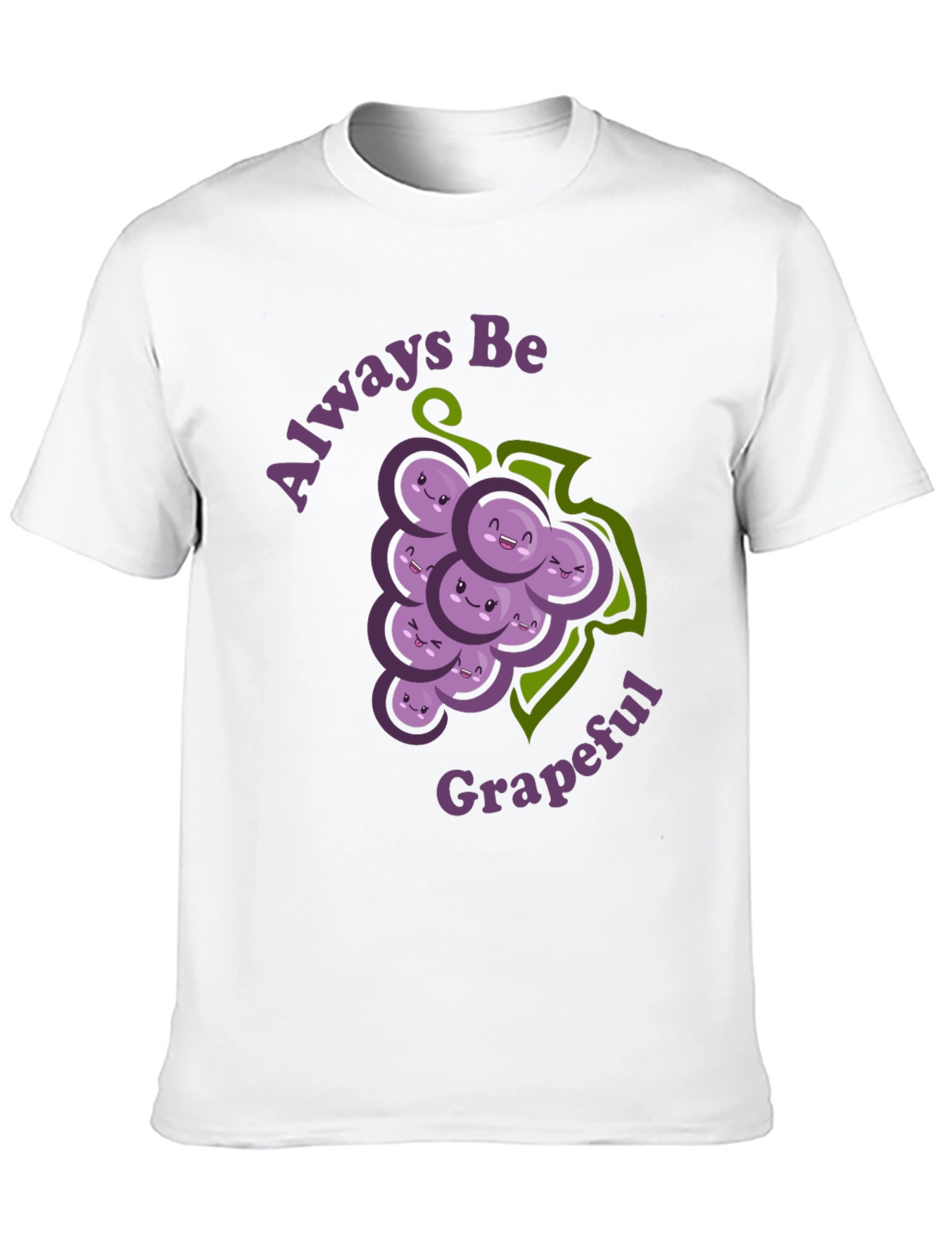 Black Always Be Grapeful Funny Graphic T-Shirt view 10