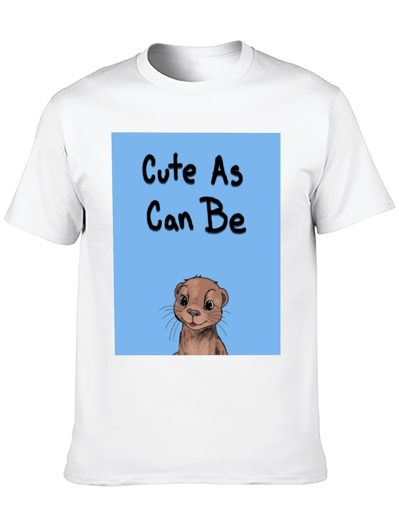 Black Cute As Can Be Otter Graphic Tee - Black Cotton Blend view 10