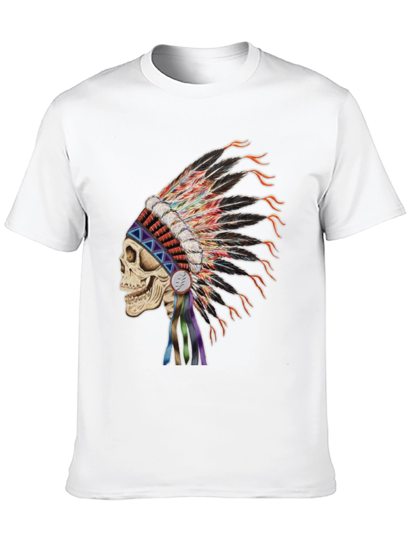 Black Skull Headdress Graphic T-Shirt view 10