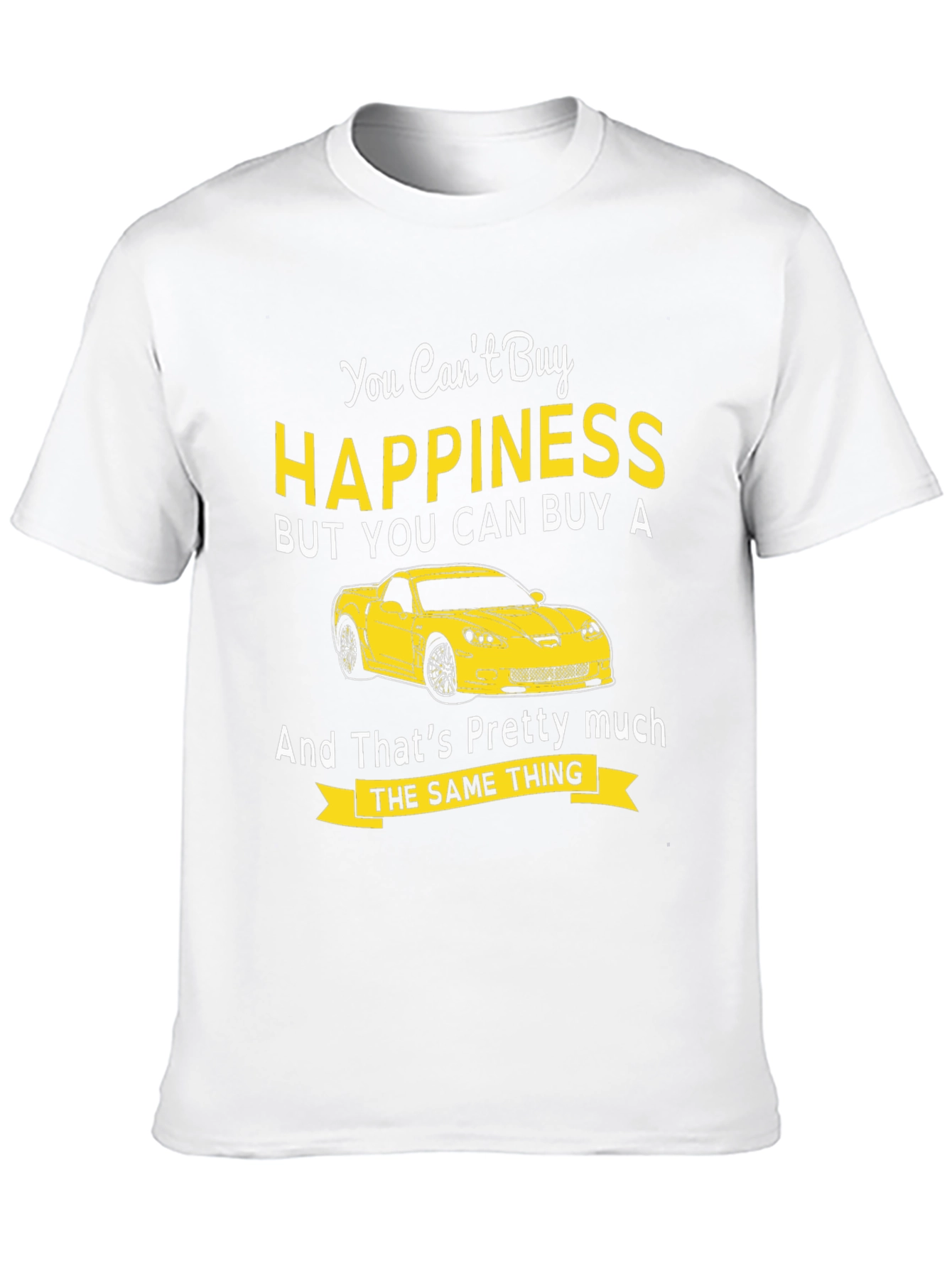 Black Happiness Car Graphic T-Shirt view 10