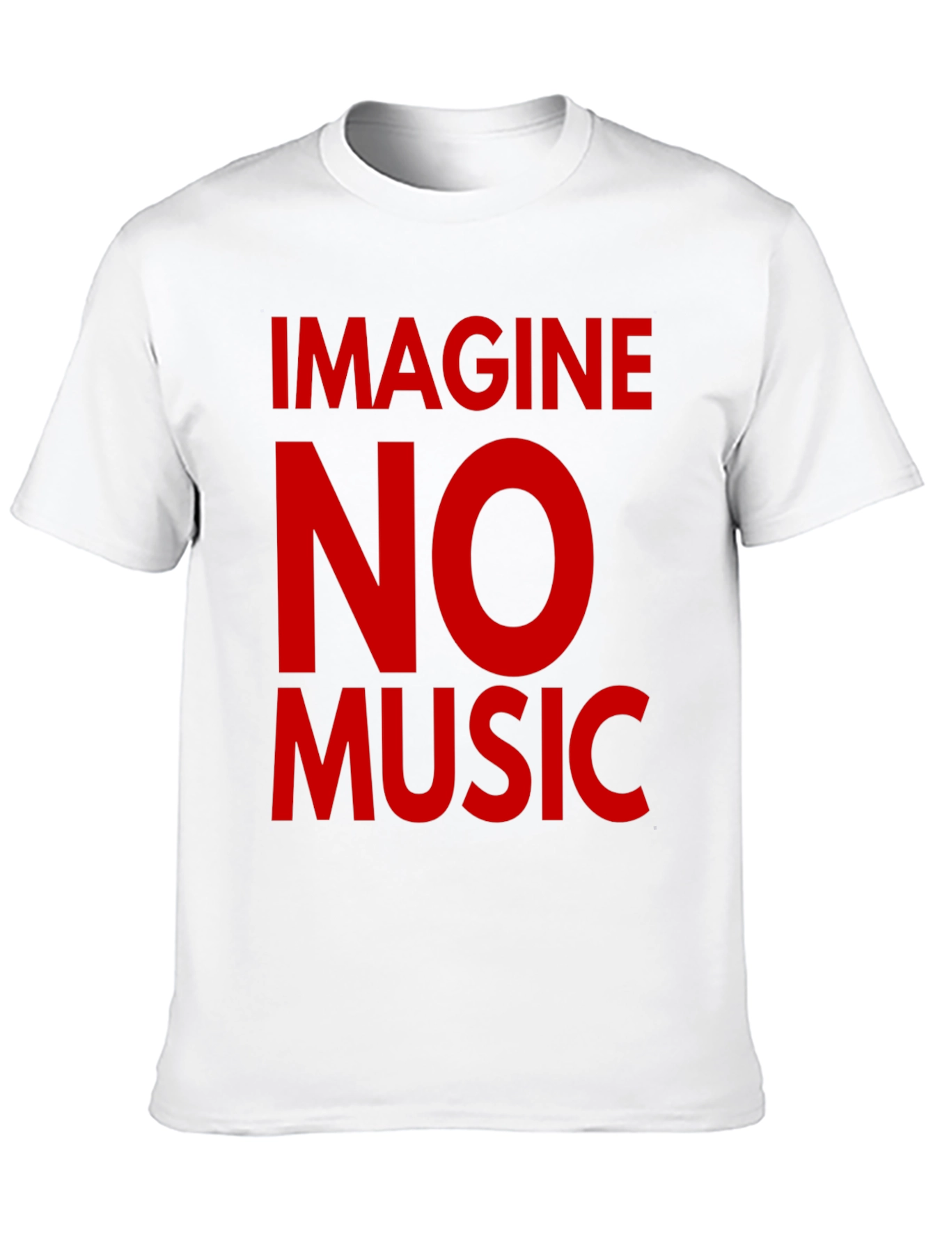 Black Imagine No Music Black T-Shirt view 10