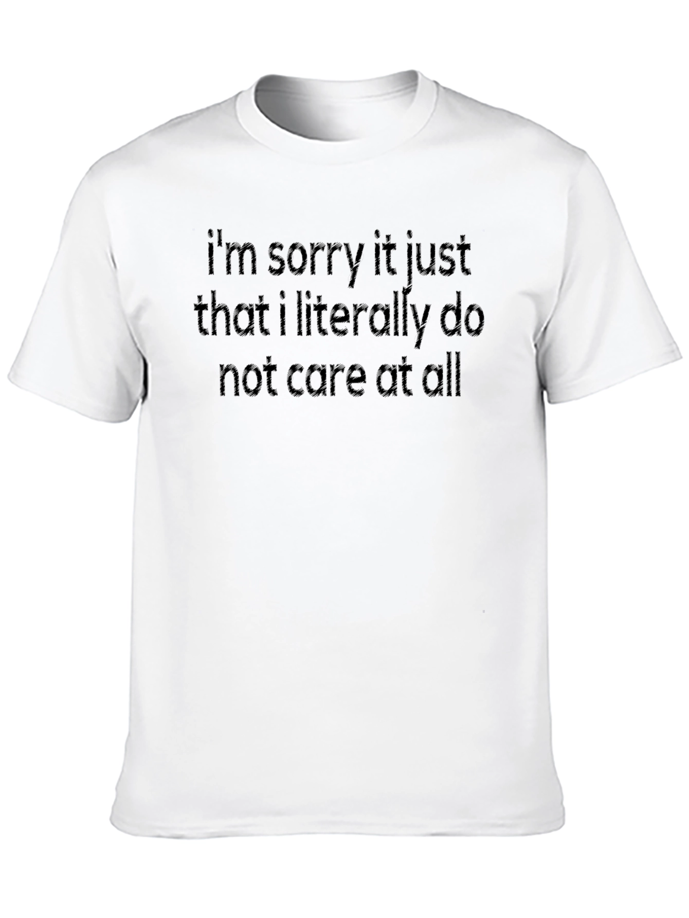Black I Don't Care Black Graphic Tee view 10