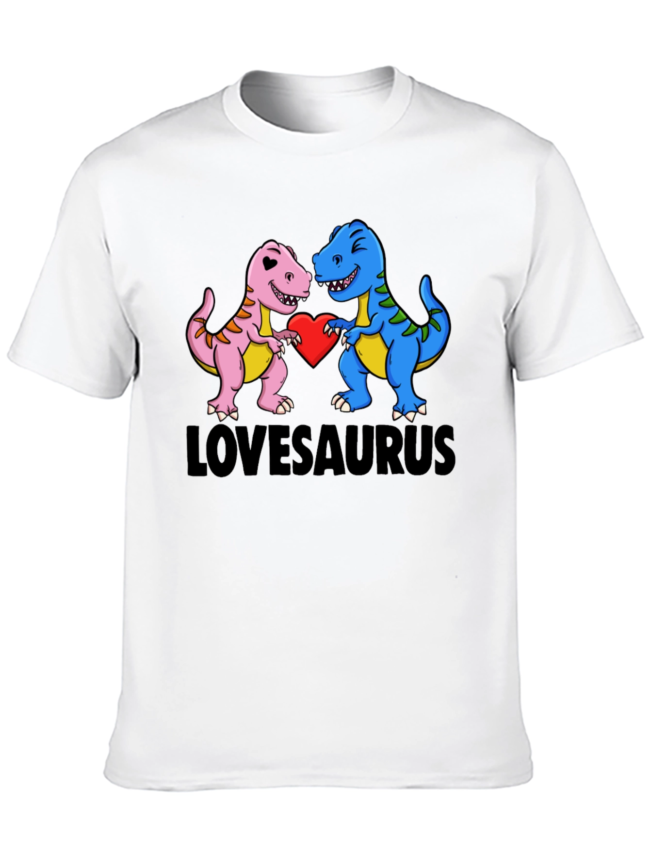 Black Lovesaurus Dinosaur T-Shirt - Perfect for Valentine's! view 10