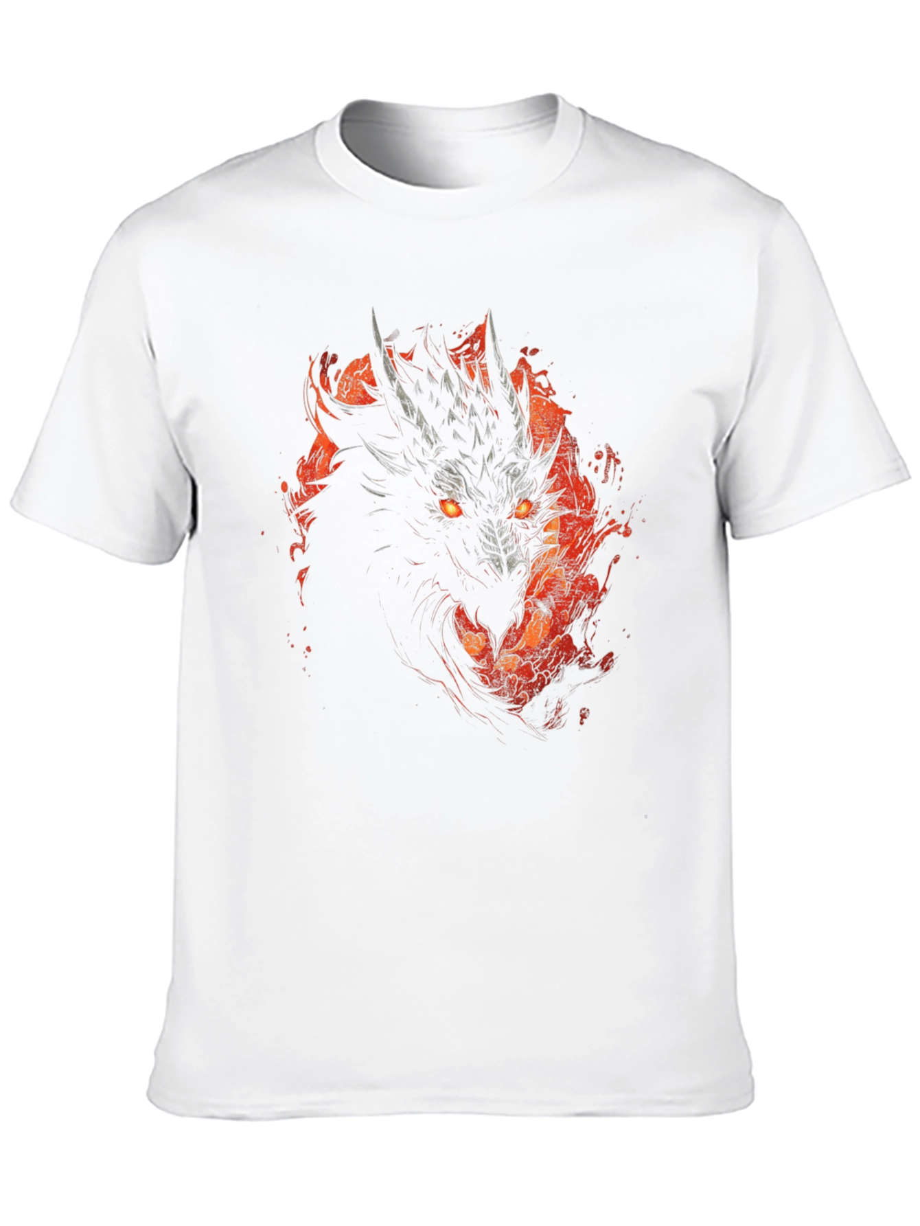 Black Dragon Fire T-Shirt - Black Graphic Tee view 10