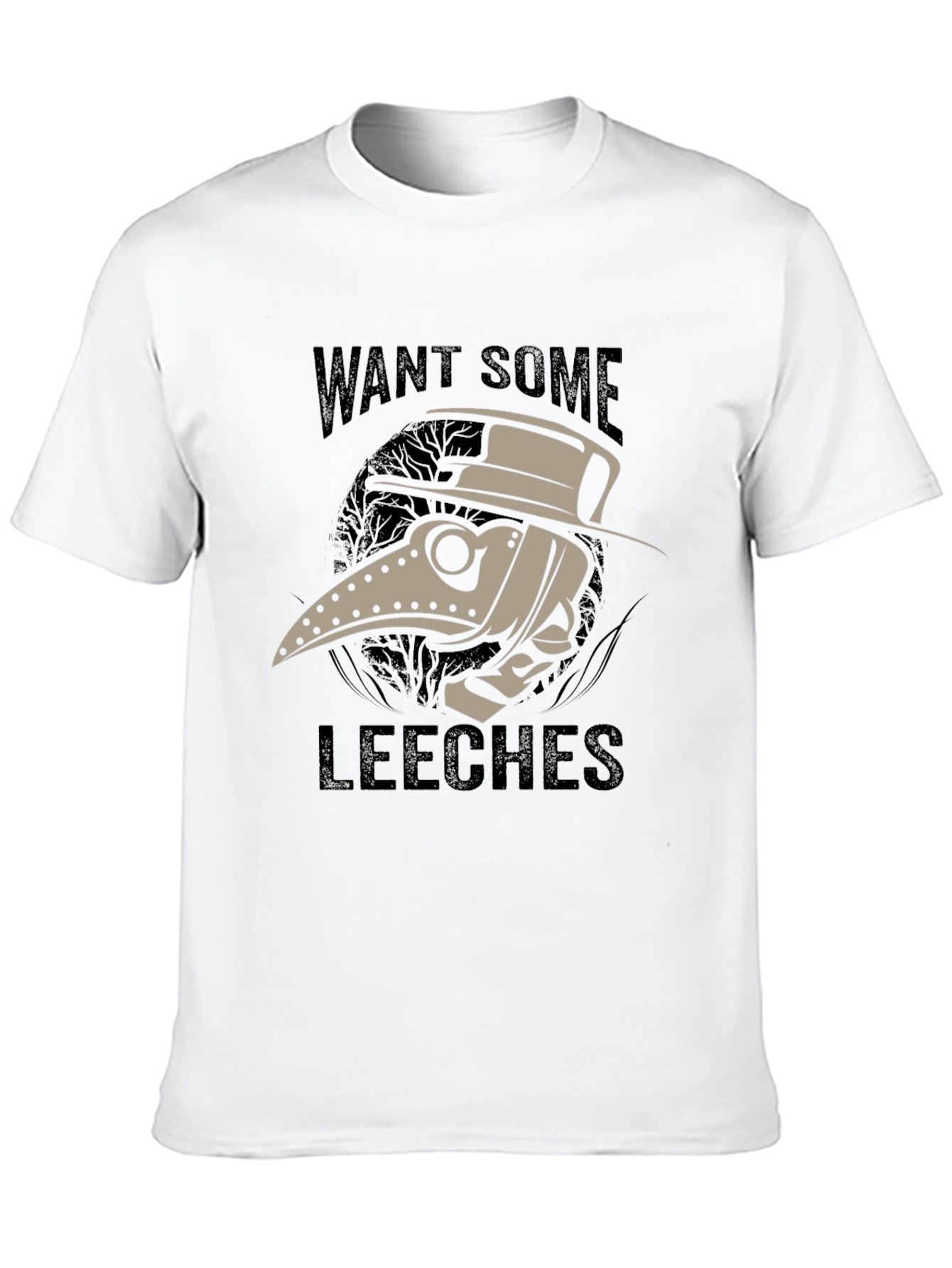 Black Want Some Leeches? Plague Doctor T-Shirt view 10