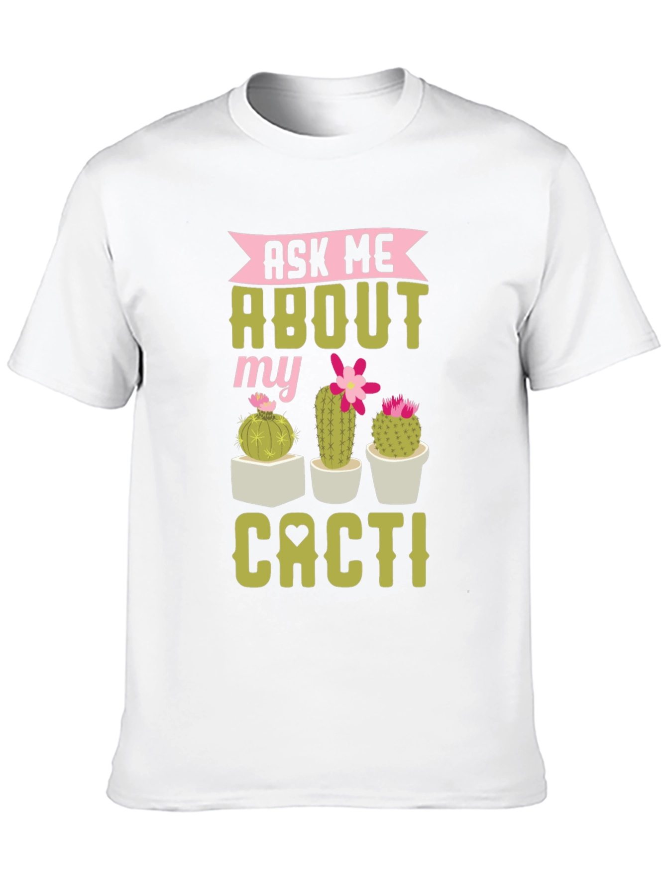 Black Ask Me About My Cacti Graphic Tee view 10