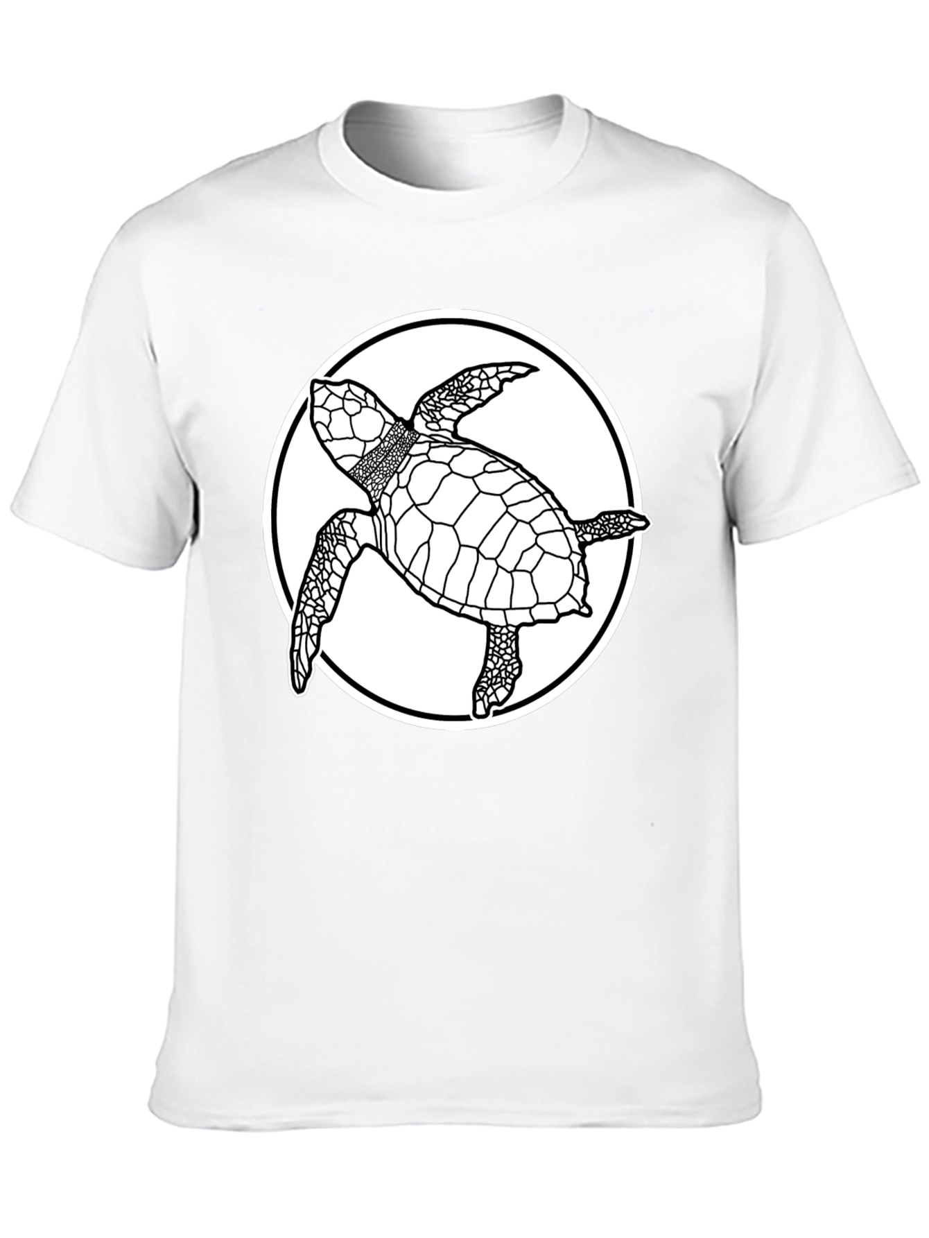 Sea Turtle Graphic Tee - Black Cotton T-Shirt - 10