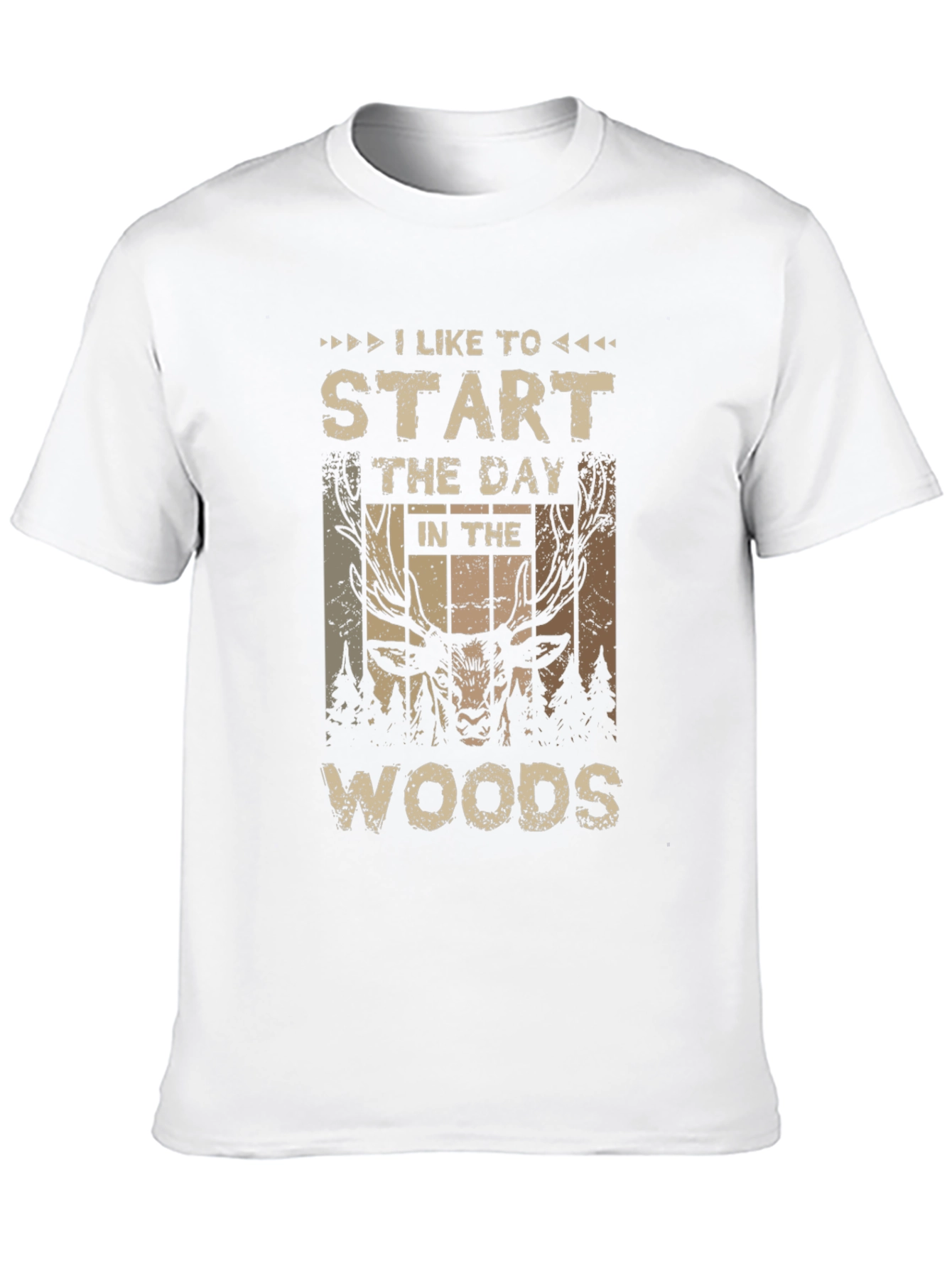 I Like to Start The Day In The Woods Graphic T-Shirt - 10