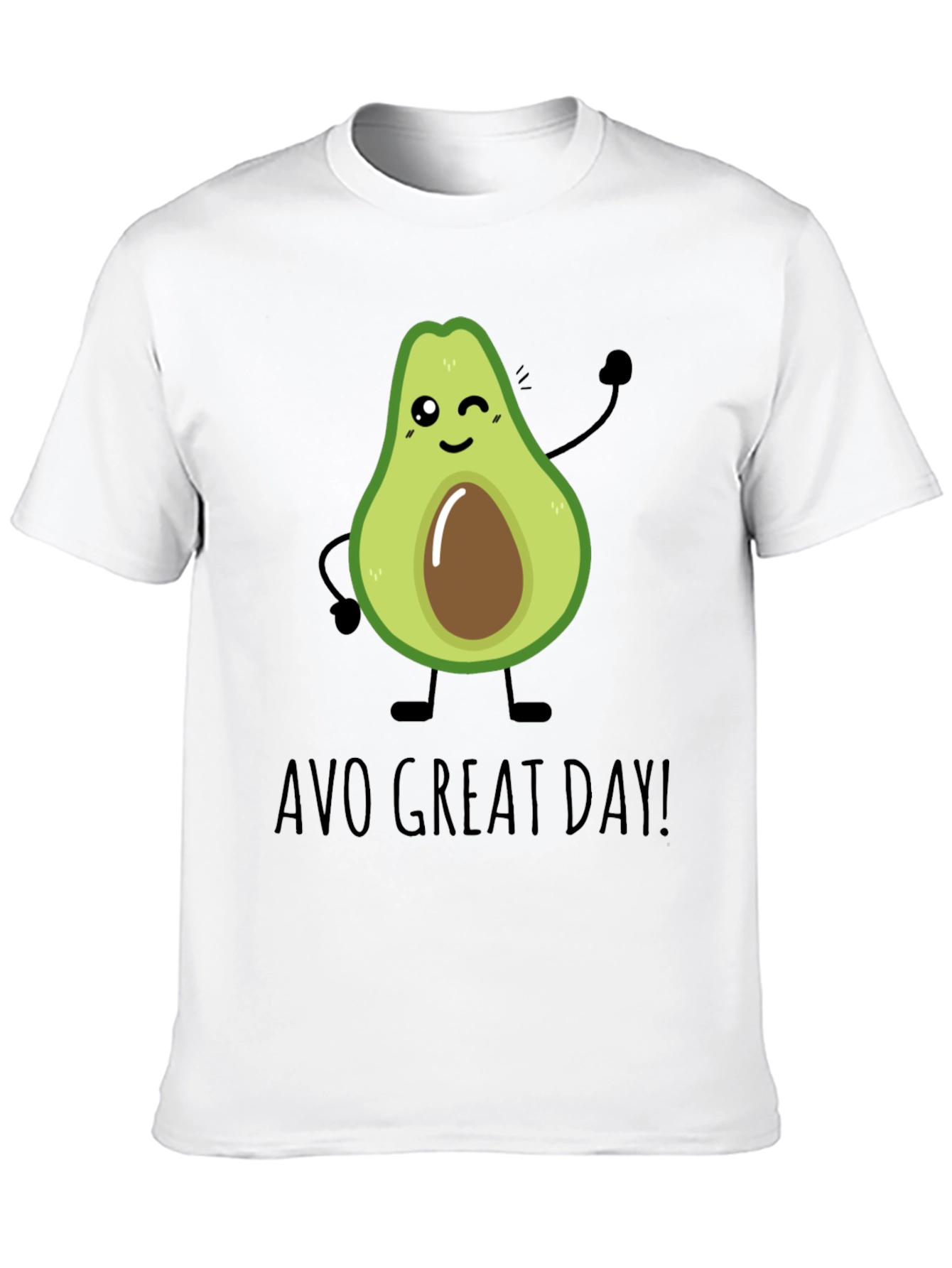 Black Avo Great Day T-Shirt - Cute Avocado Graphic Tee view 10