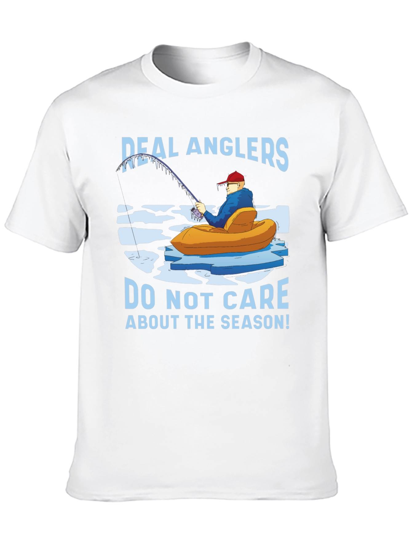 Black Real Anglers Winter Fishing T-Shirt view 10