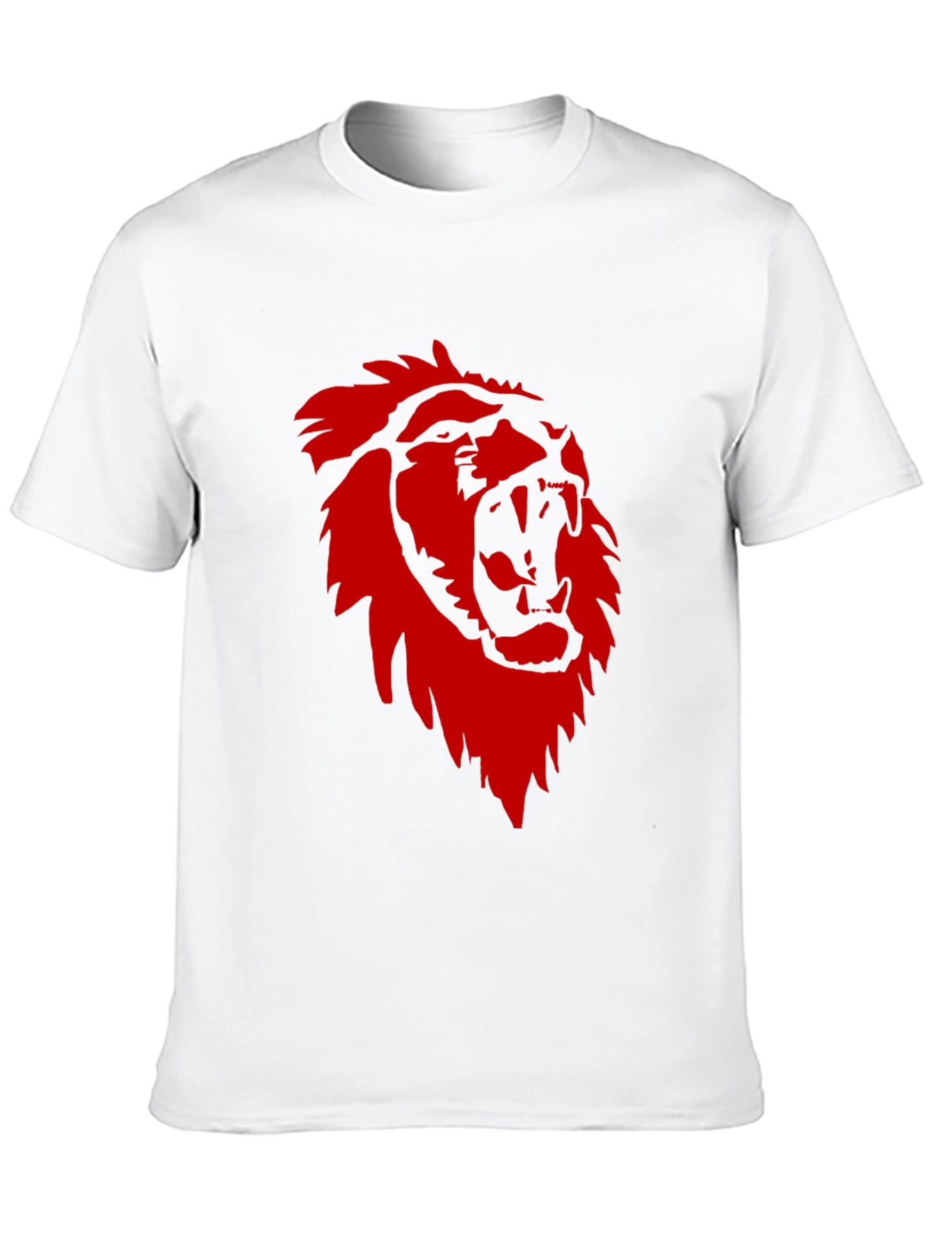Black Bold Lion Graphic Tee - Black Cotton Crew Neck T-Shirt view 10