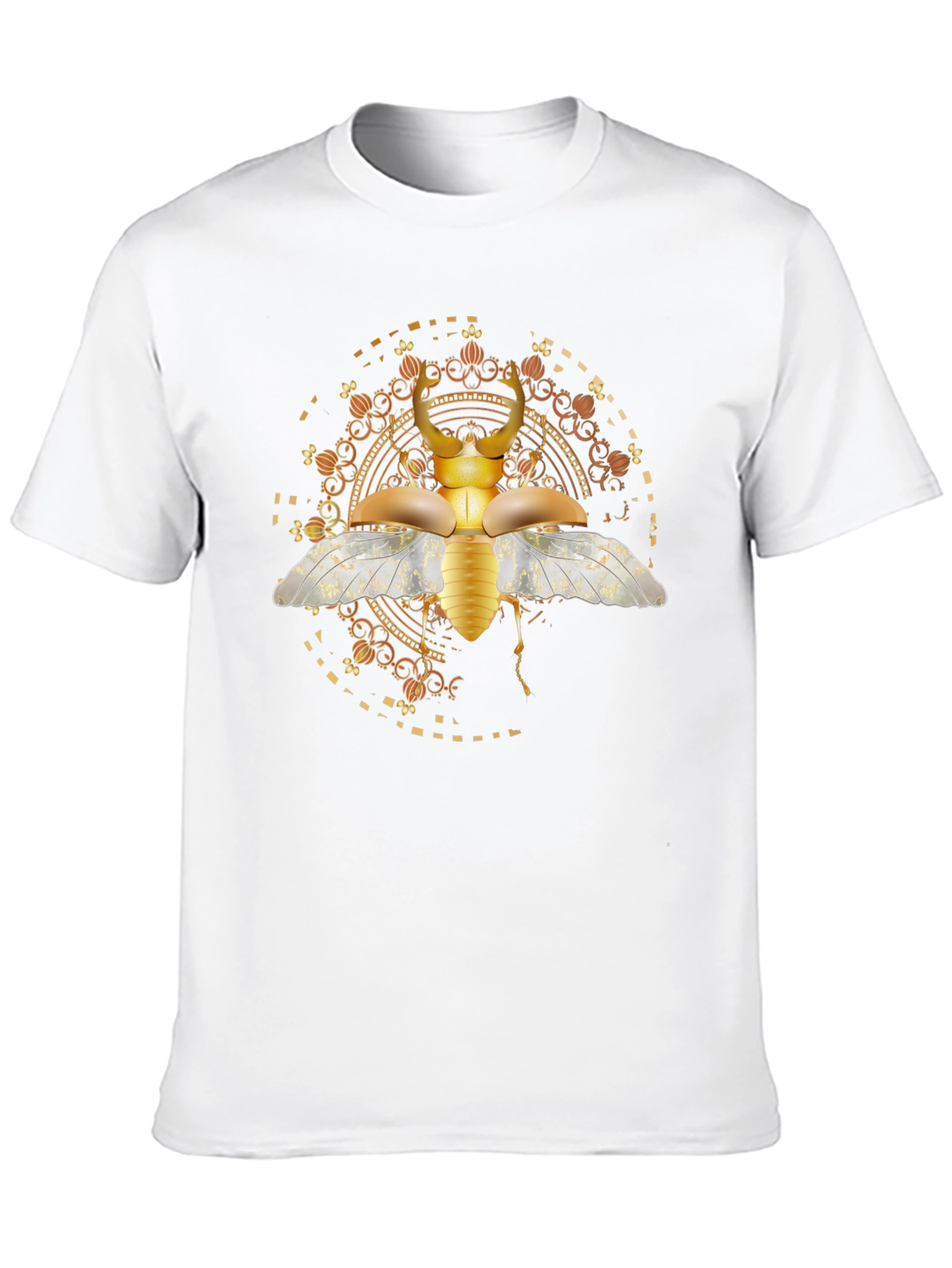 Black Golden Beetle Graphic T-Shirt view 10