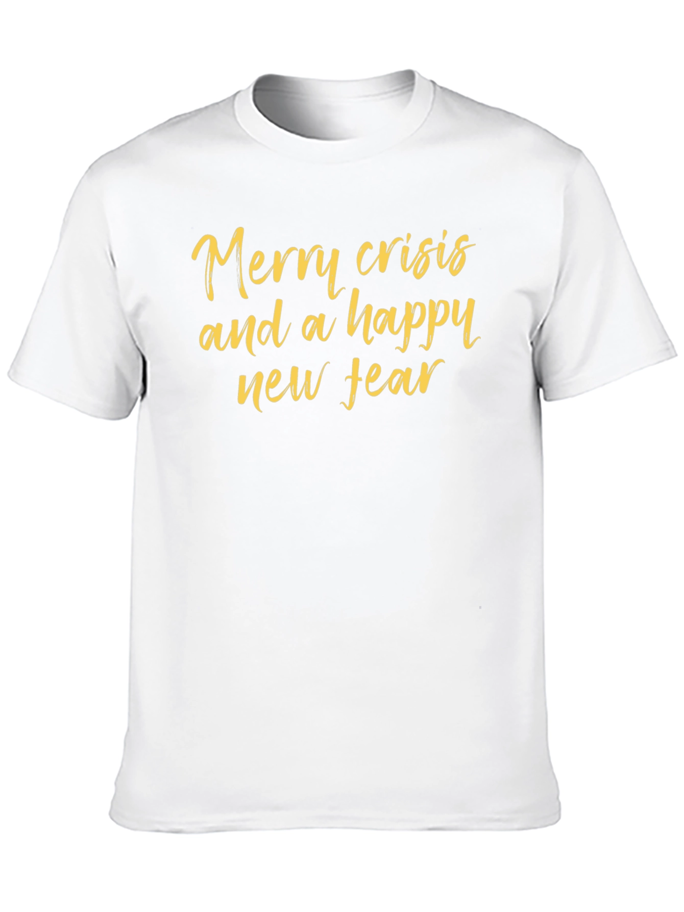 Black Merry Crisis Graphic Tee - Unisex Humor T-Shirt view 10
