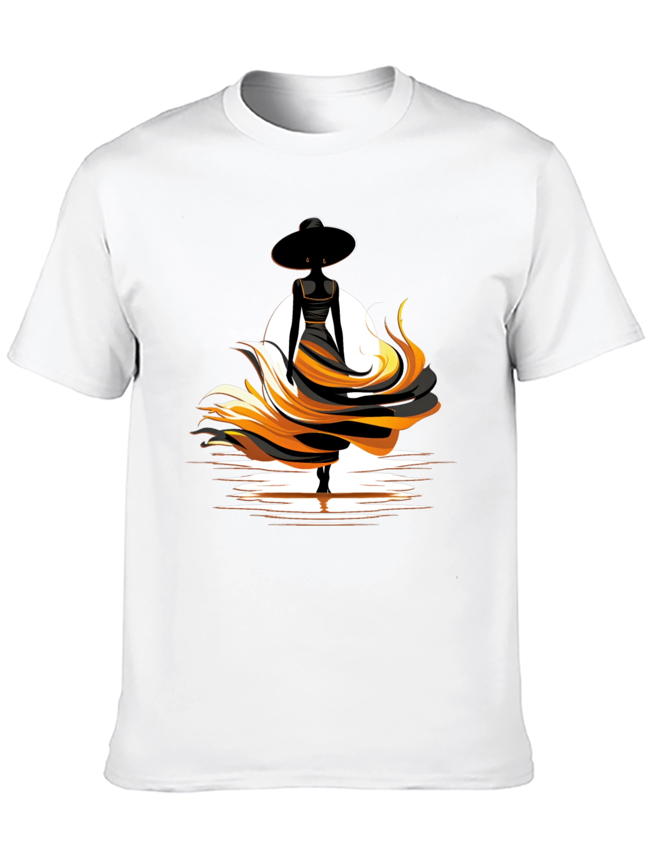 Black Elegant Woman Graphic Tee - Black view 10