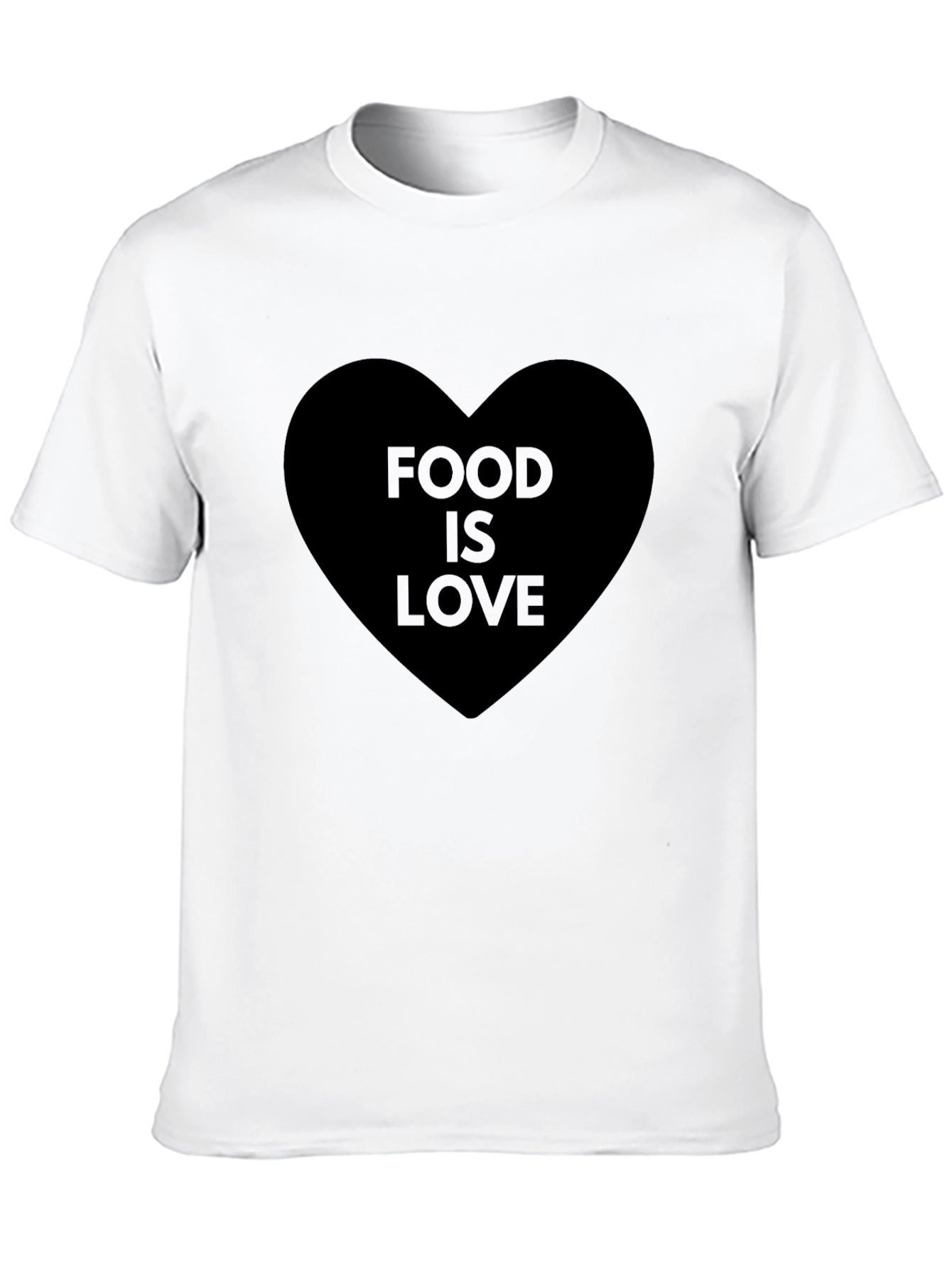 Black Food is Love Graphic Tee - Black Cotton T-Shirt view 10