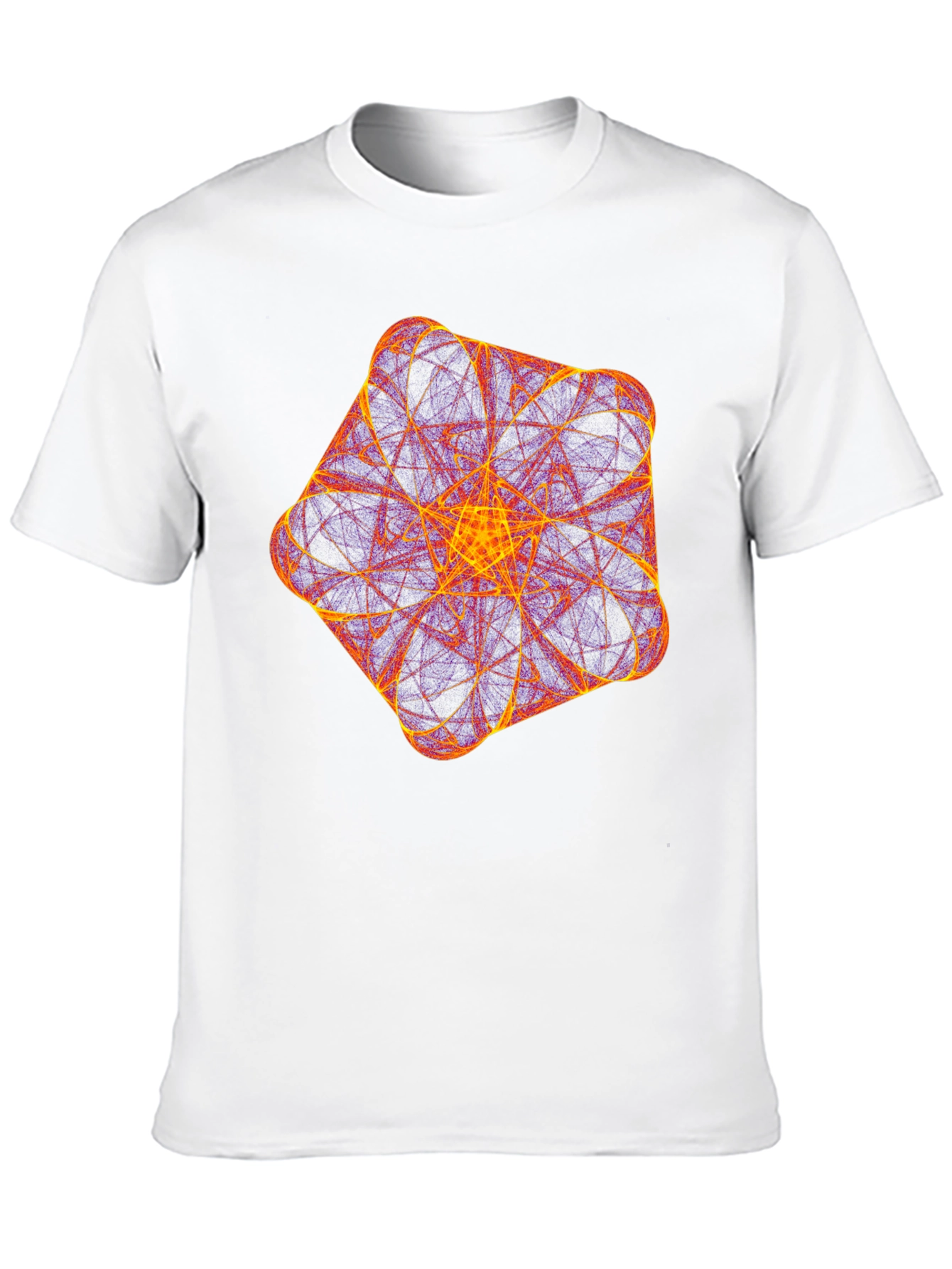 Black Geometric Fractal T-Shirt - Bold & Unique Design view 10