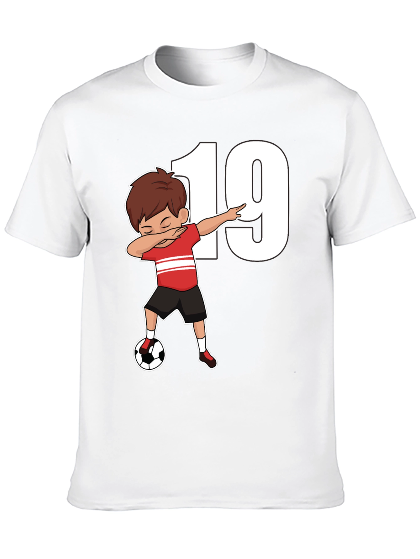 Black Soccer Dab Boy 19 T-Shirt view 10