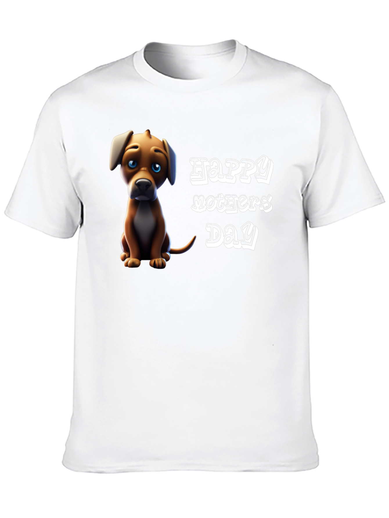 Black Happy Mother's Day Dog Graphic T-Shirt view 10