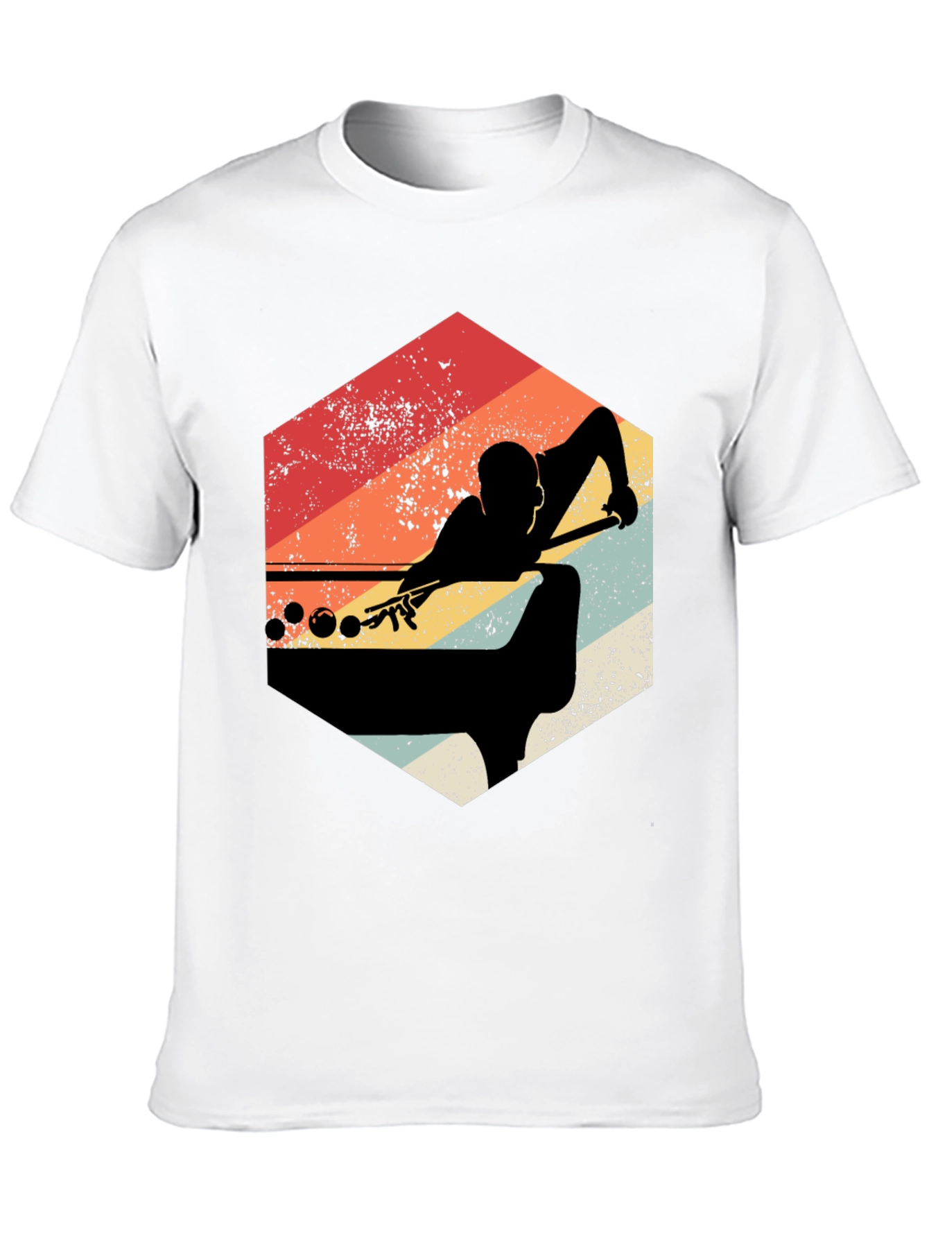 Black Vintage Billiards Player Graphic T-Shirt view 10