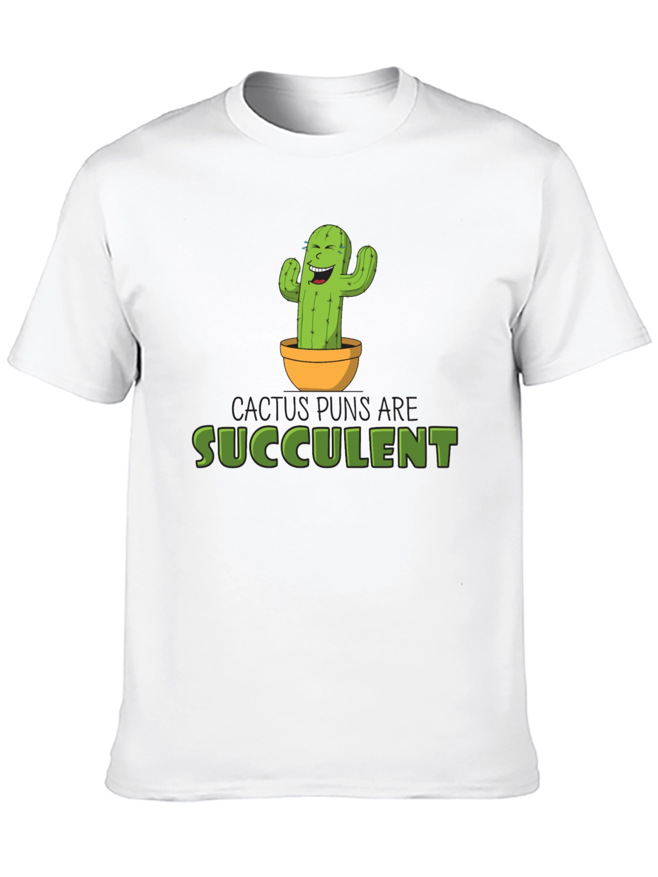 Black Cactus Puns Are Succulent Black Graphic Tee view 10