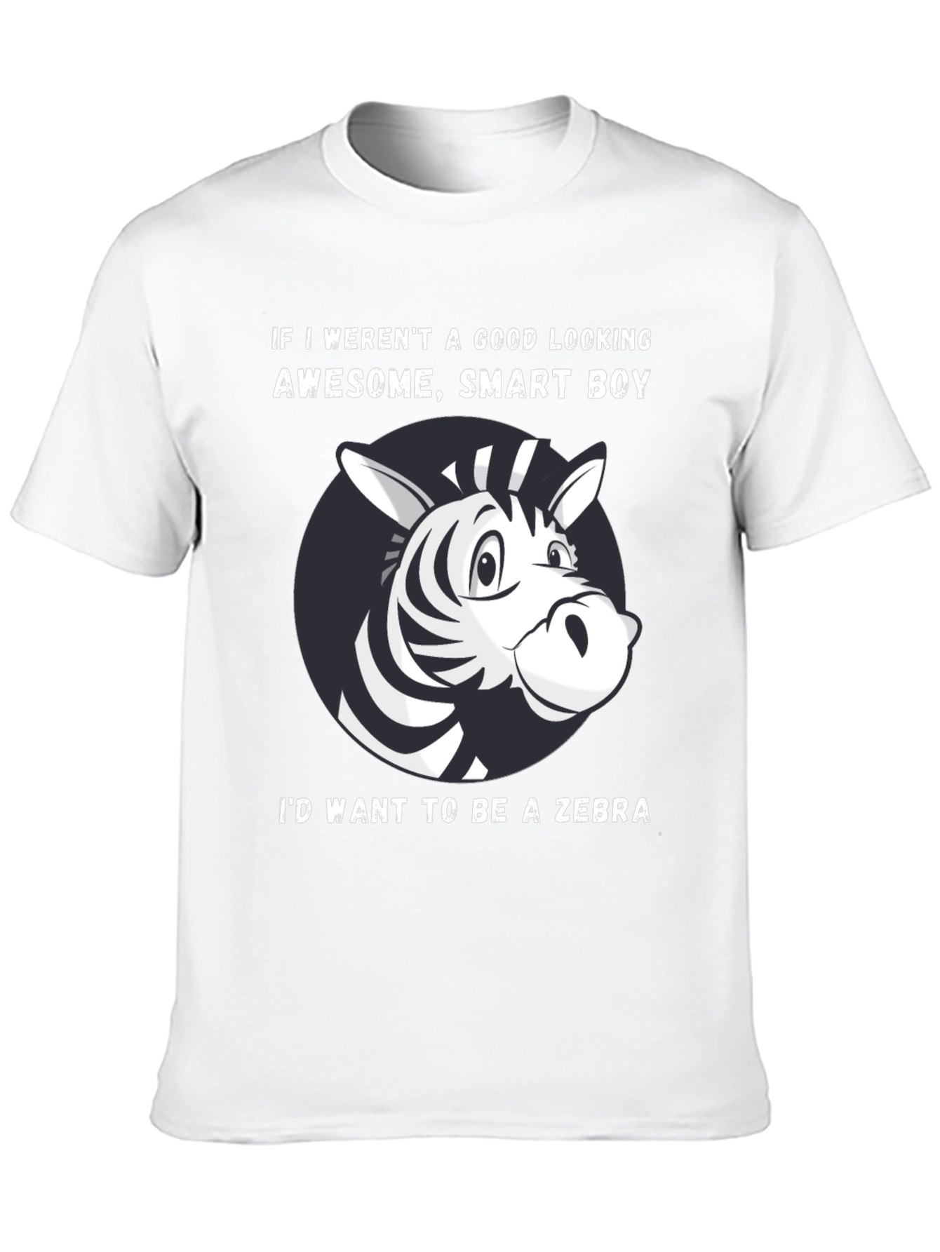 Black Funny Zebra Graphic T-Shirt view 10