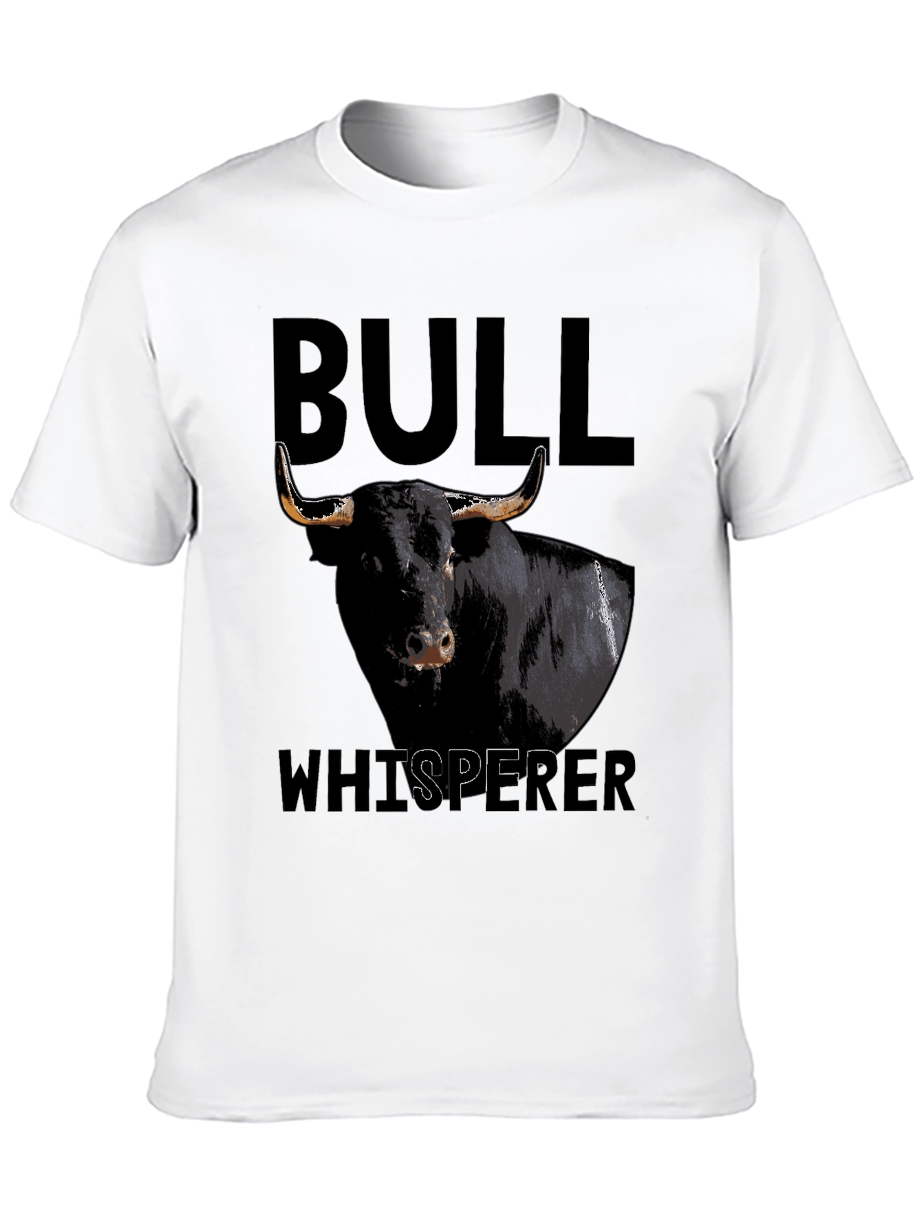 Black Bull Whisperer Graphic Tee - Black Cotton T-Shirt view 10