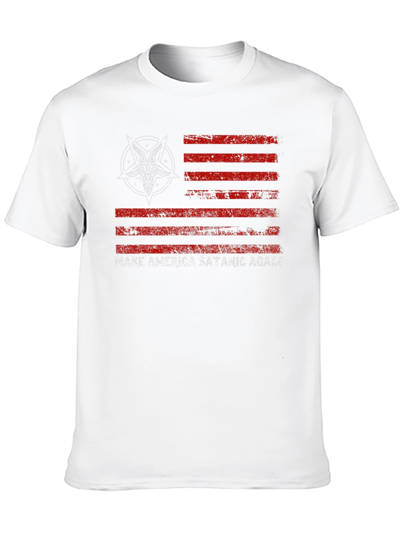 Black Make America Satanic Again Graphic Tee view 10