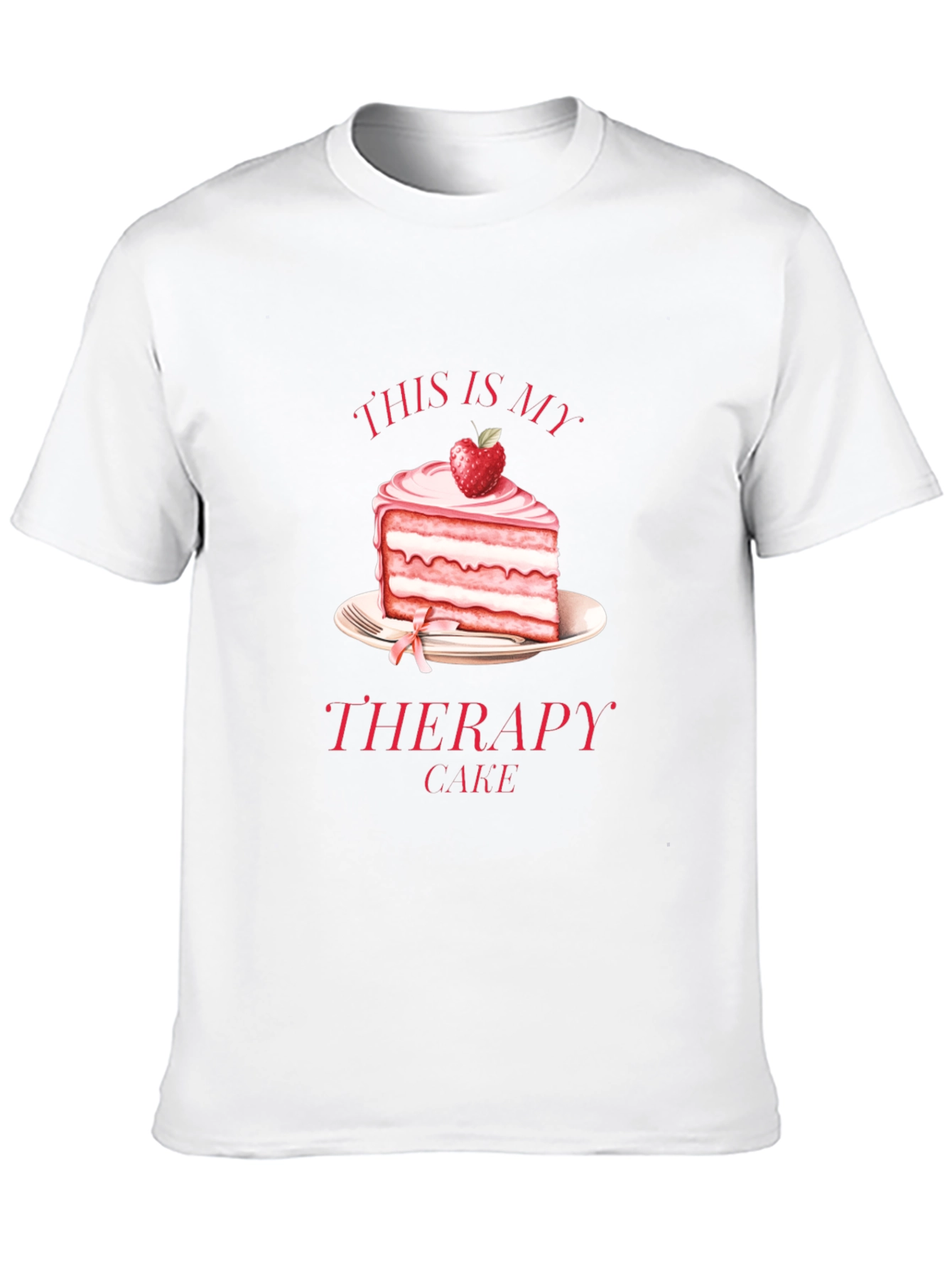 Black Therapy Cake T-Shirt - Funny Foodie Tee view 10