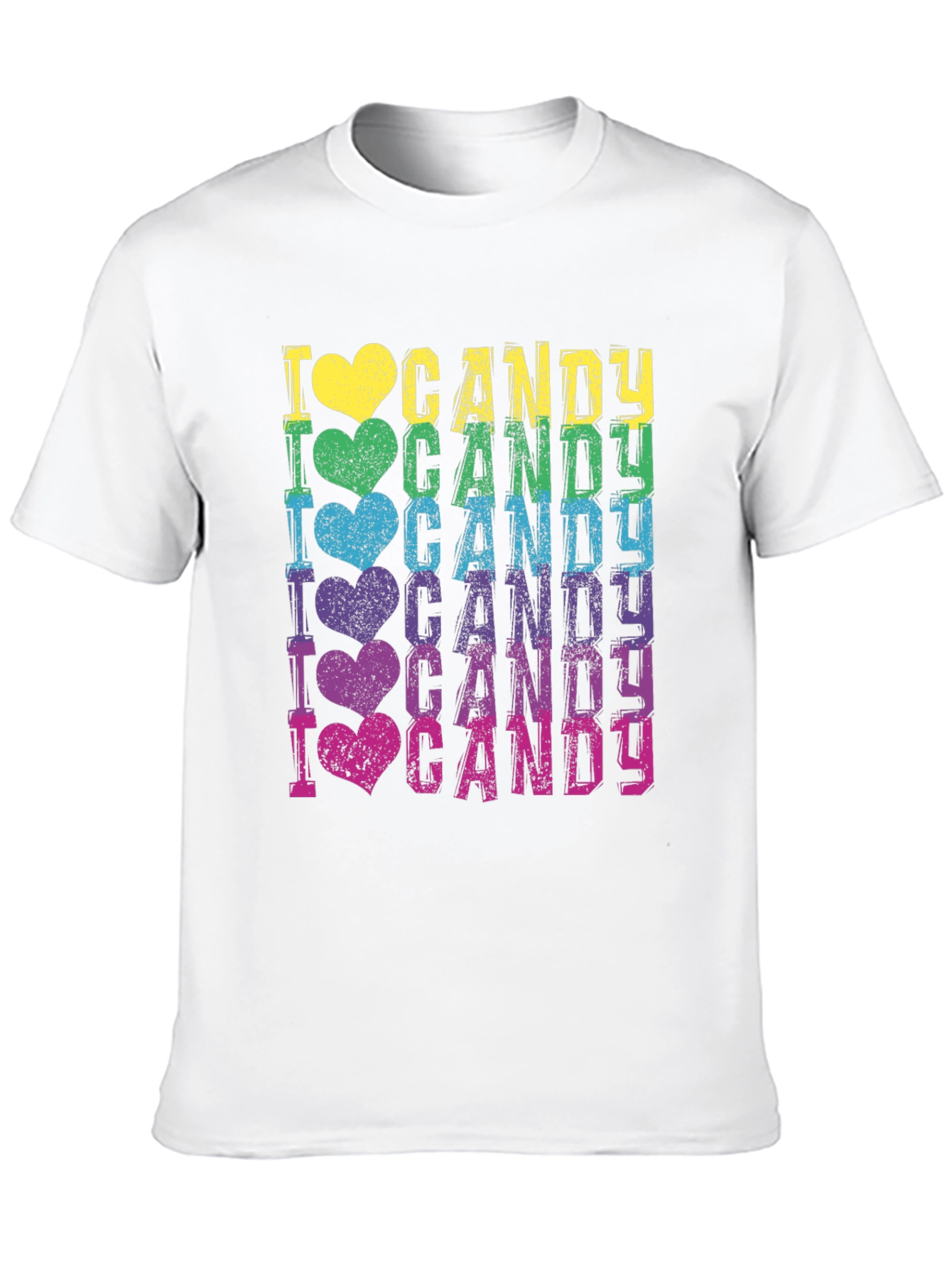 Black I Heart Candy Black T-Shirt - Rainbow Colors view 10