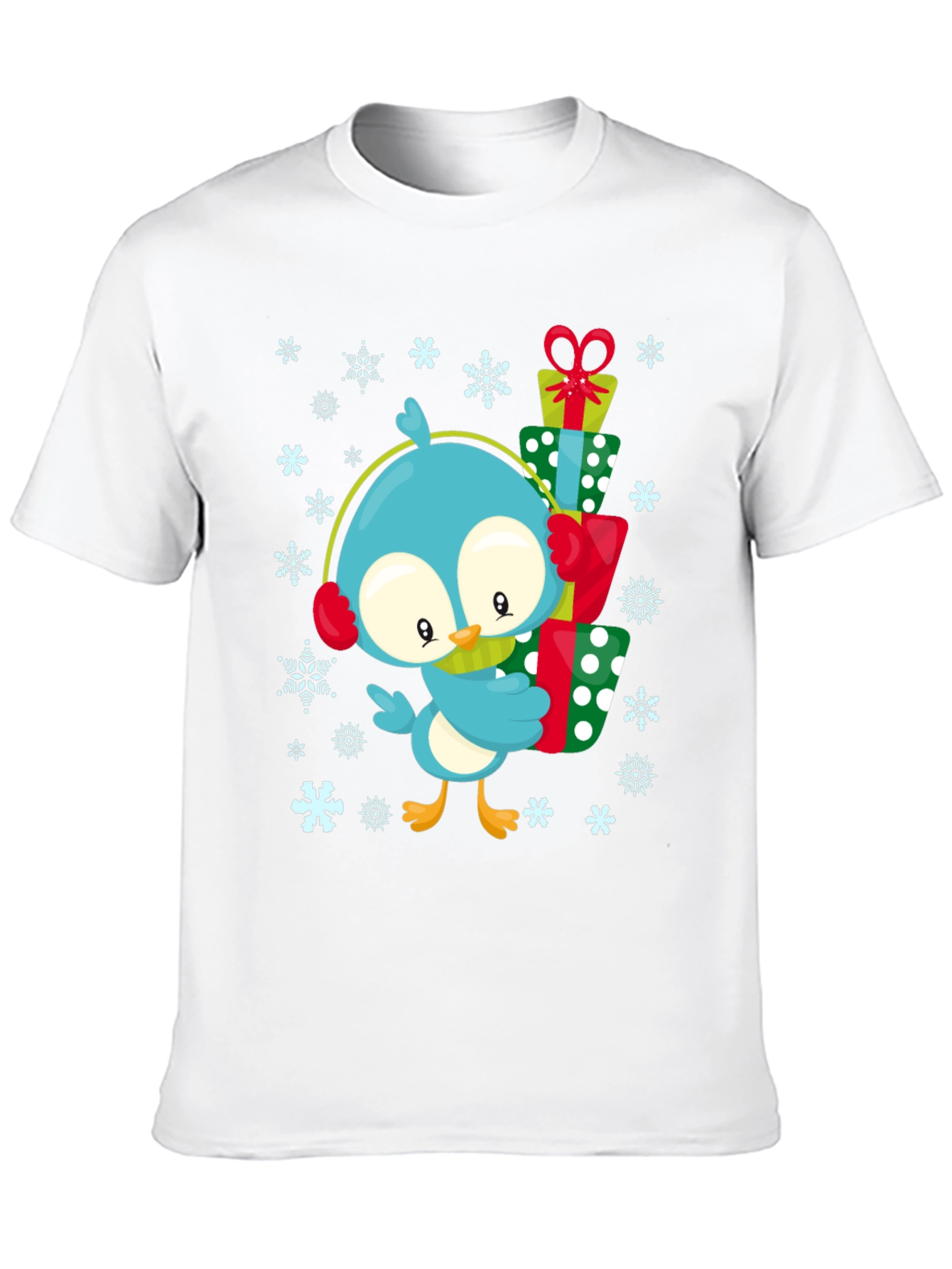 Black Festive Bird Gift T-Shirt - Holiday Cheer view 10