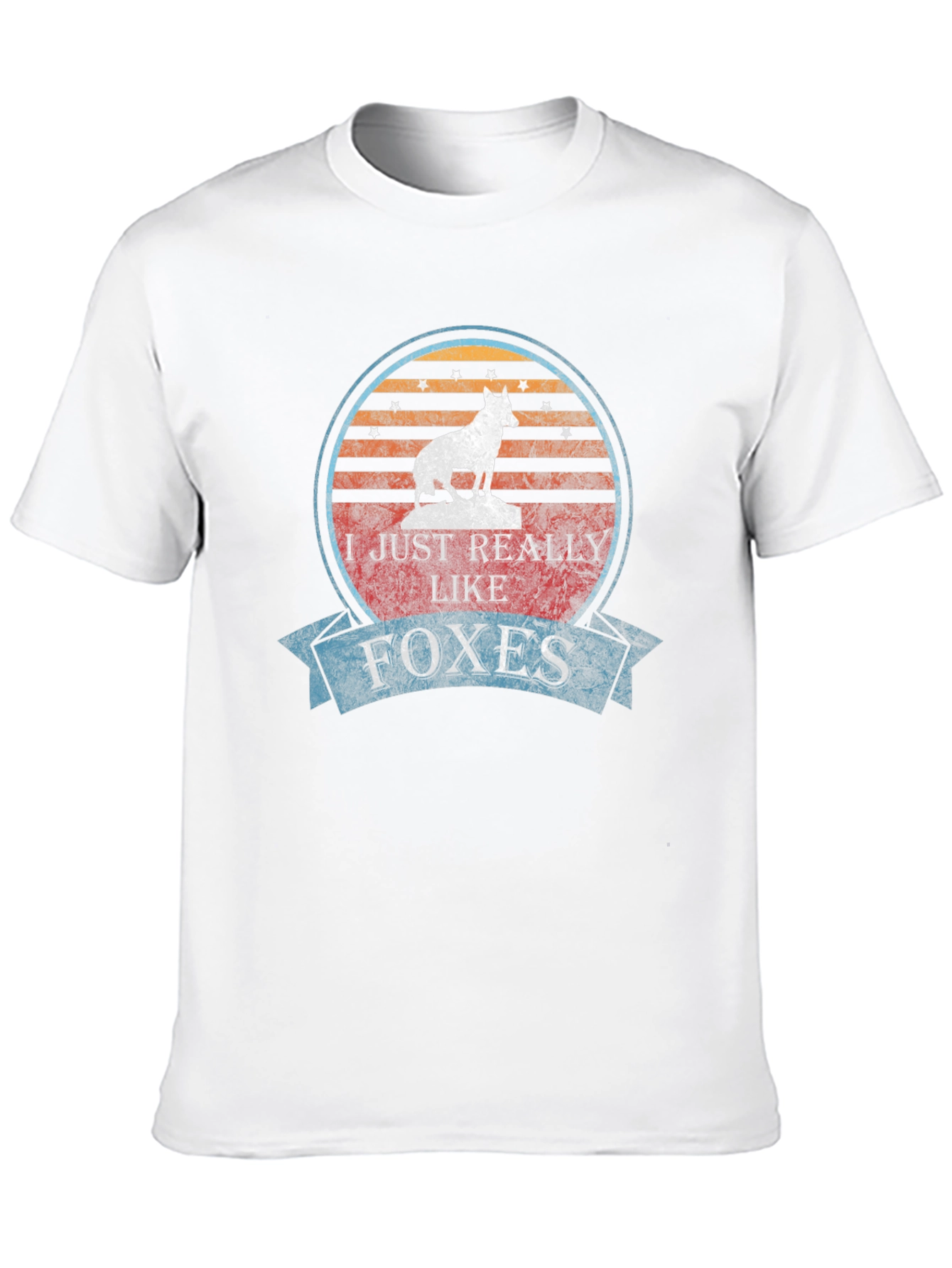 Black Fox Lover T-Shirt - Vintage Style Design view 10