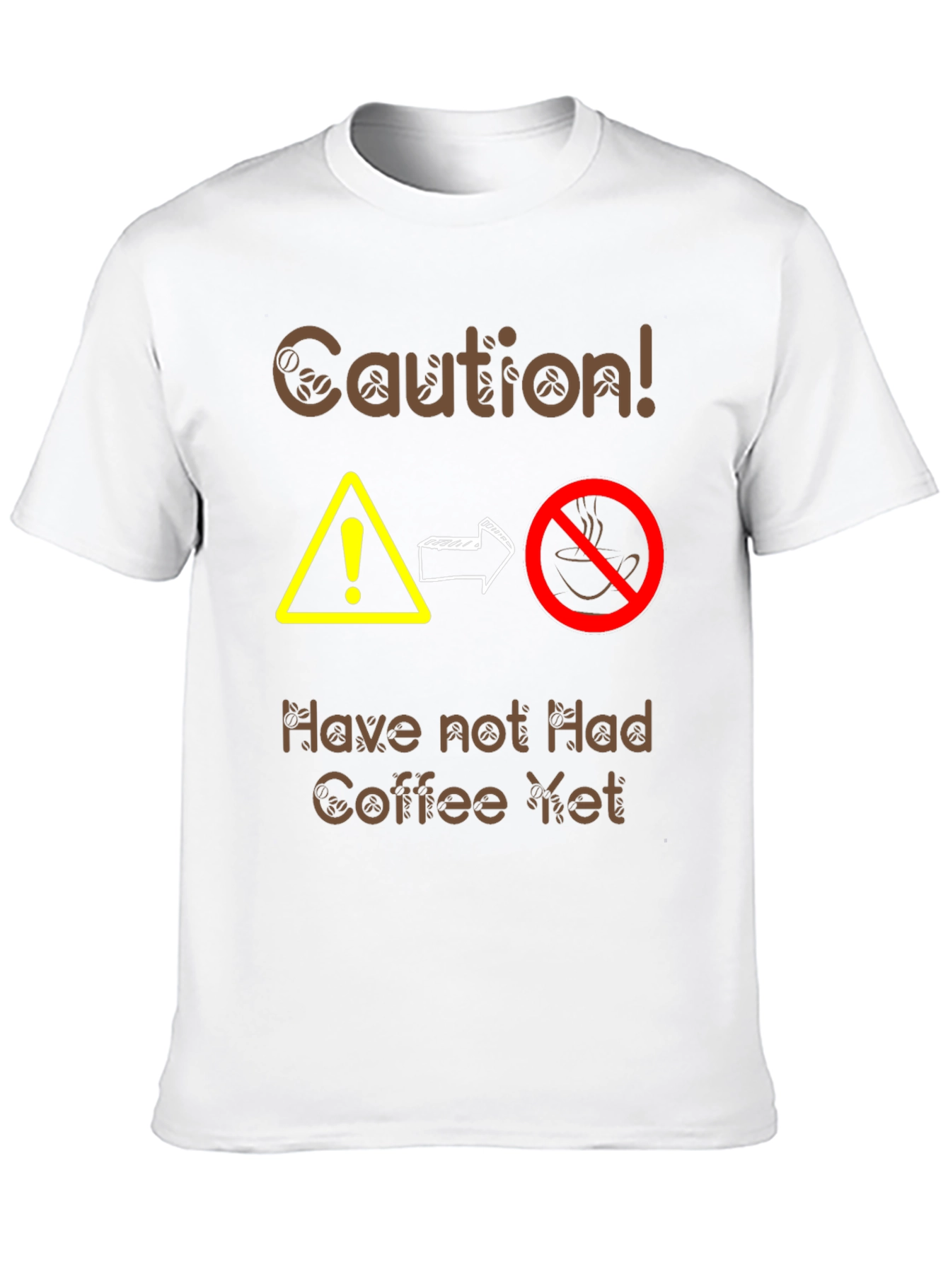 Black Caution Coffee T-Shirt - Funny Caffeine Warning Tee view 10
