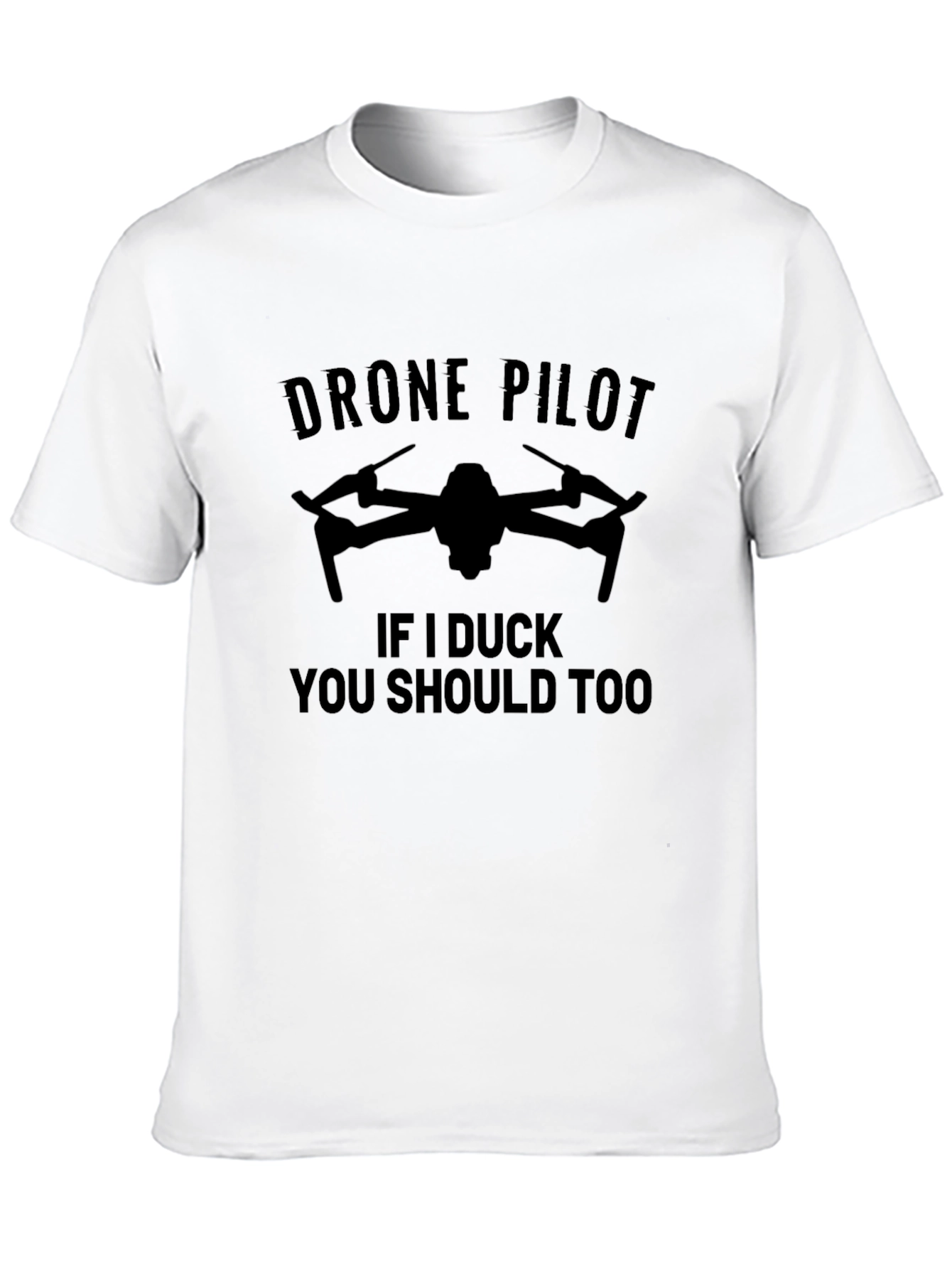 Black Drone Pilot Novelty Graphic T-Shirt view 10