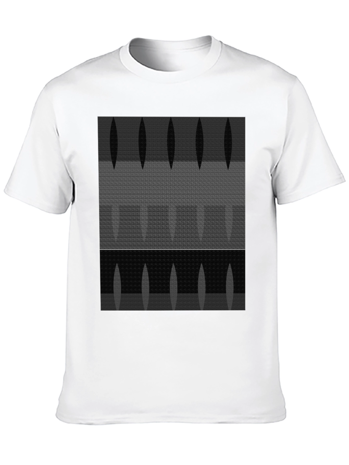 Black Abstract Pattern Graphic T-Shirt - Modern Art Tee view 10