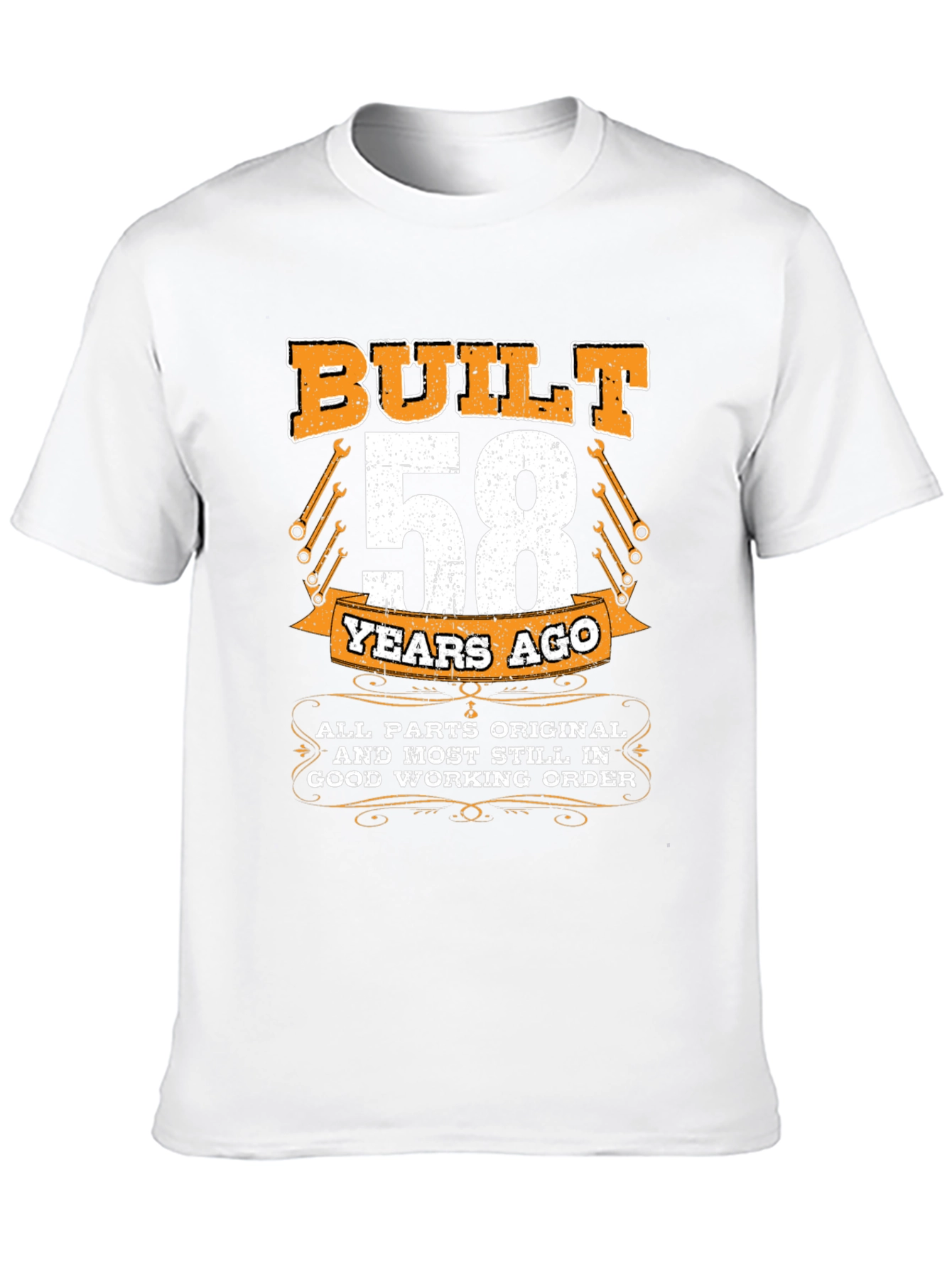 Black Built 58 Years Ago T-Shirt - All Original Parts view 10