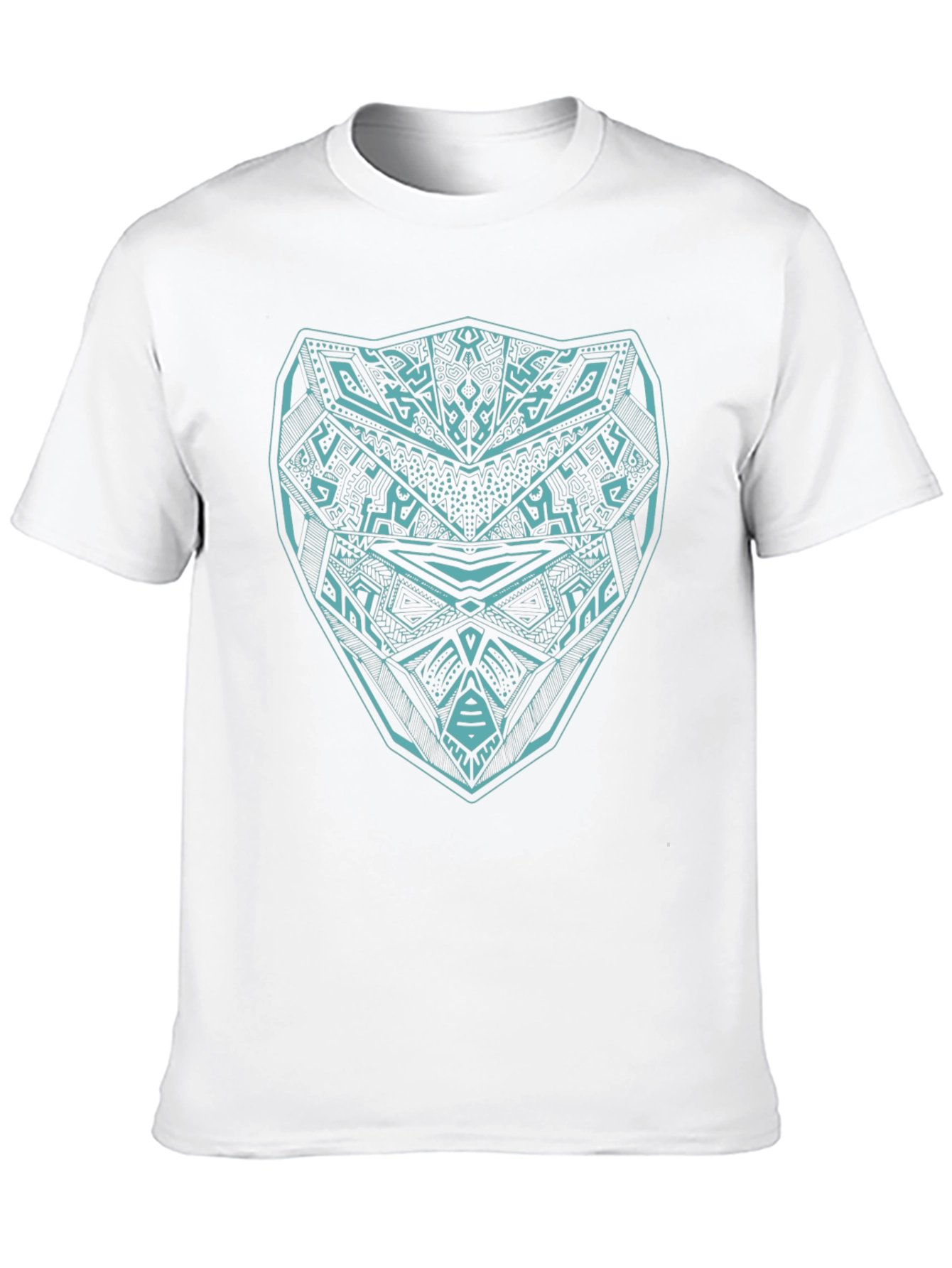 Black Geometric Aztec Print Black Tee view 10