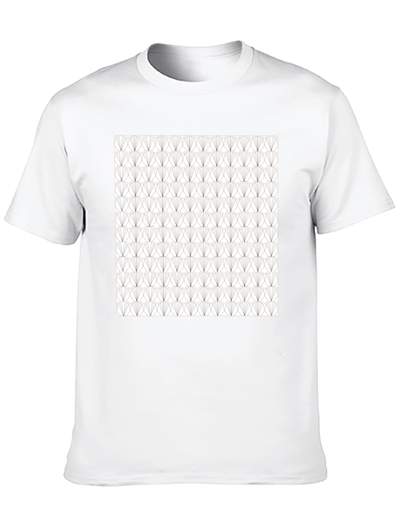 Black Geometric Pattern Tee - Modern Art Deco Style Shirt view 10