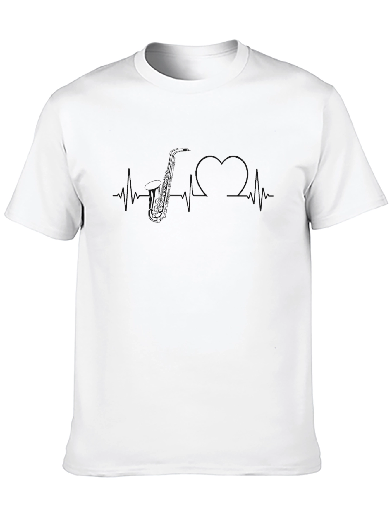 Black Heartbeat Graphic Tee - Classic Black T-Shirt view 10