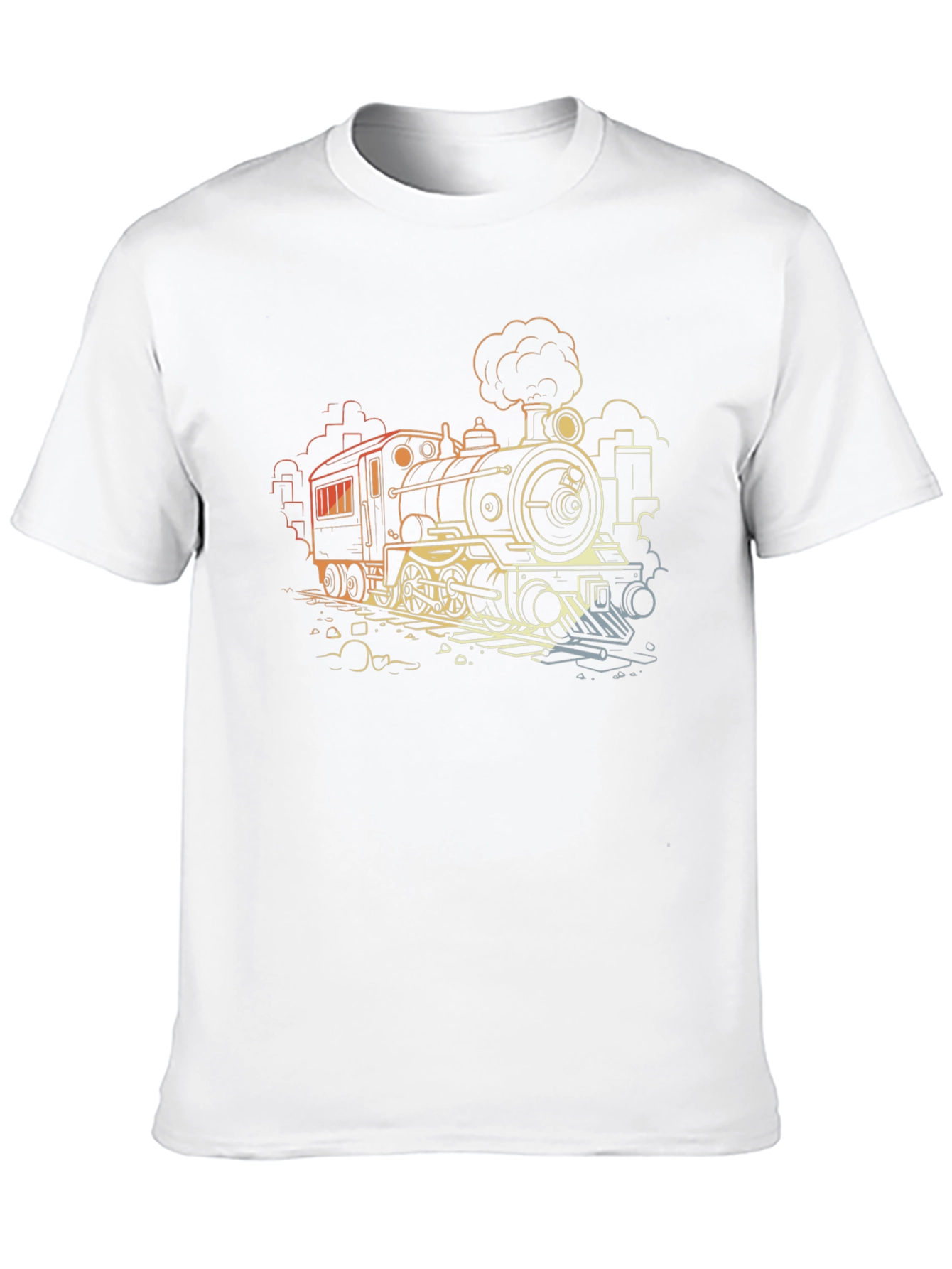 Black Vintage Train Graphic Tee - Black Cotton view 10