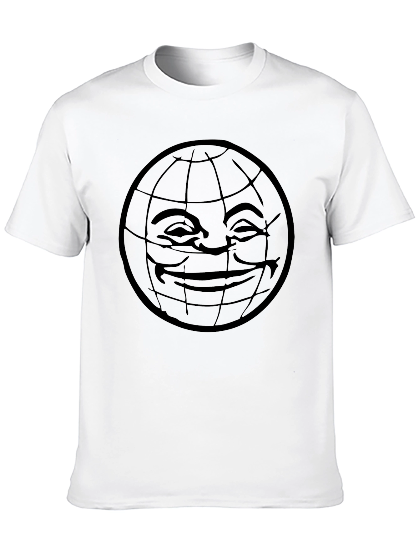 Black Smiley Globe Graphic Tee - Black Comfort Fit view 10