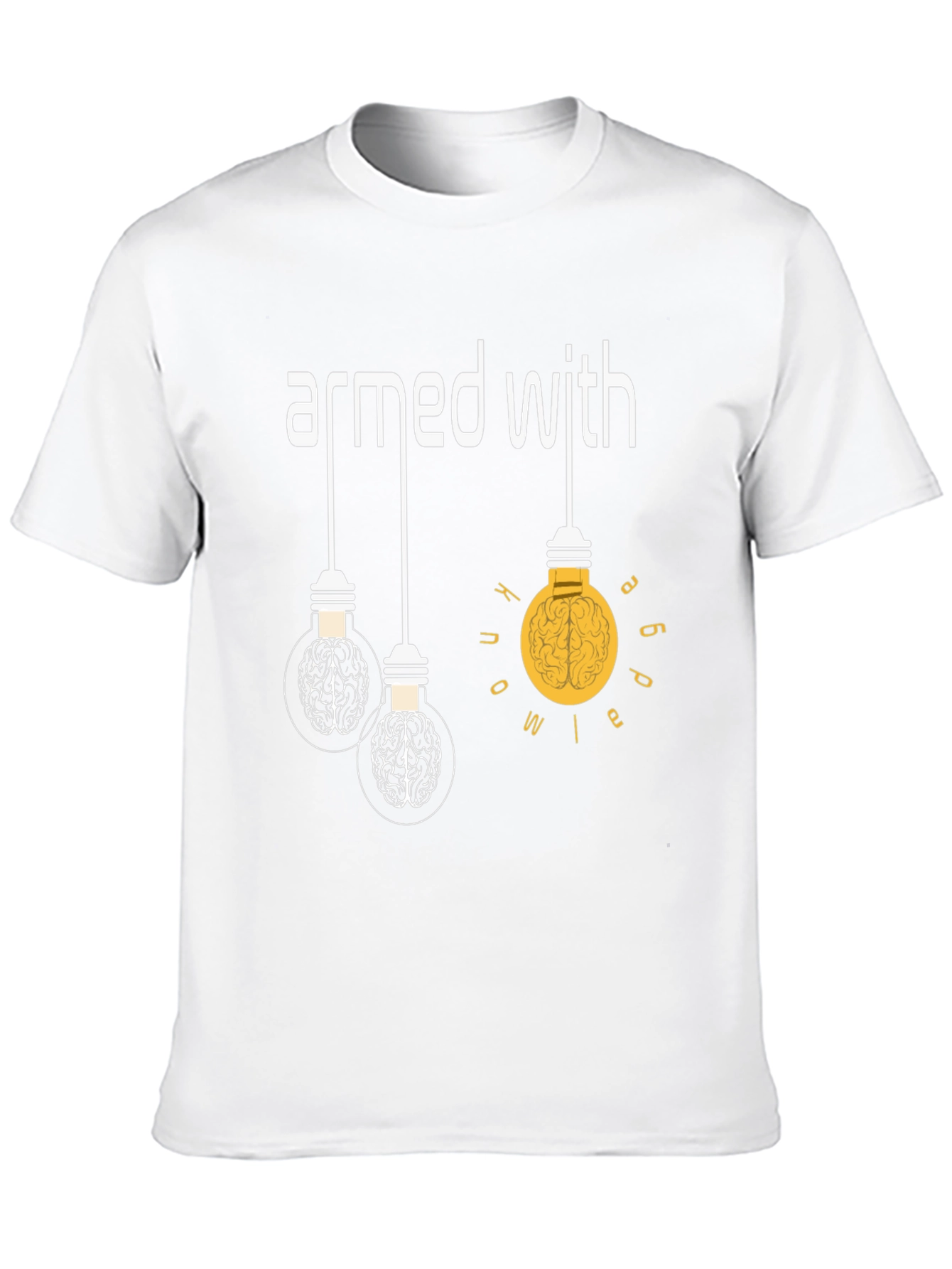 Black Armed With Ideas Graphic T-Shirt - Brain Power view 10