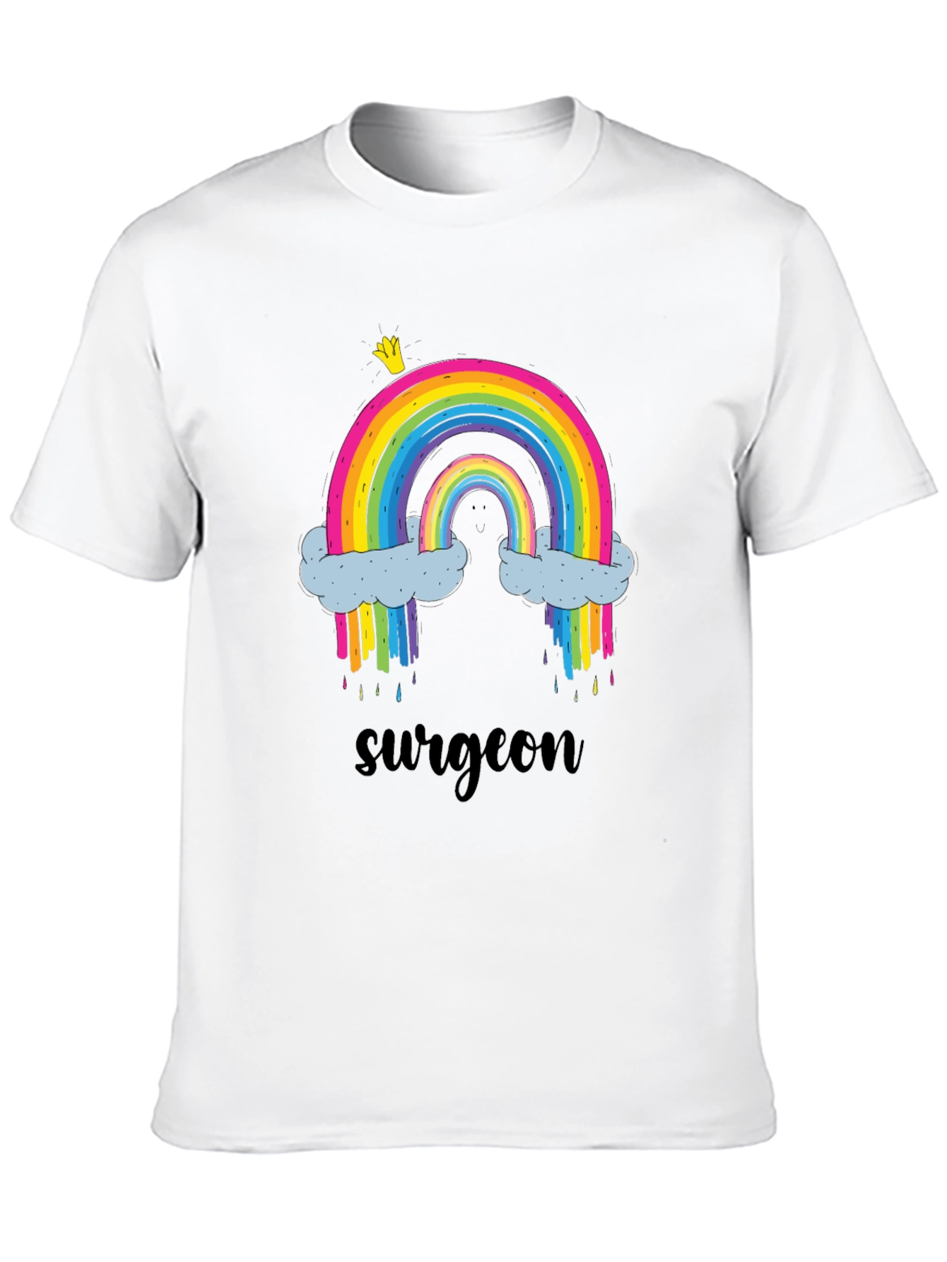Black Surgeon Rainbow Graphic Tee - Black Cotton T-Shirt view 10