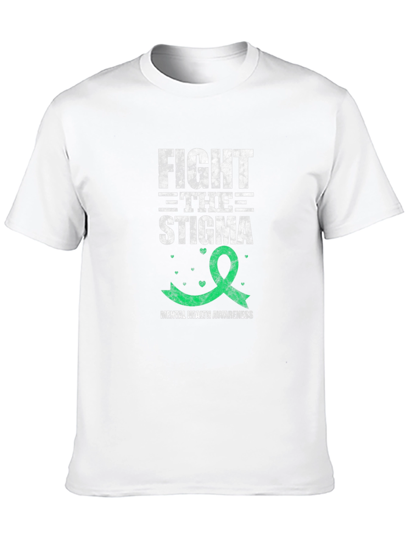 Black Fight the Stigma Mental Health Awareness T-Shirt view 10