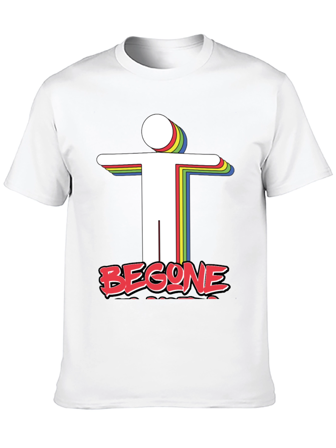Black Retro 'Begone' Graphic Tee - Unique Design view 10
