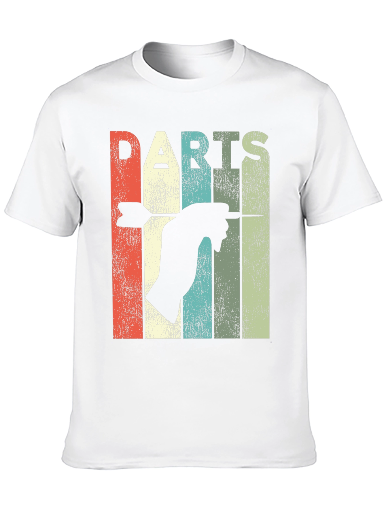 Black Vintage Darts T-Shirt - Retro Dart Throwing Design view 10