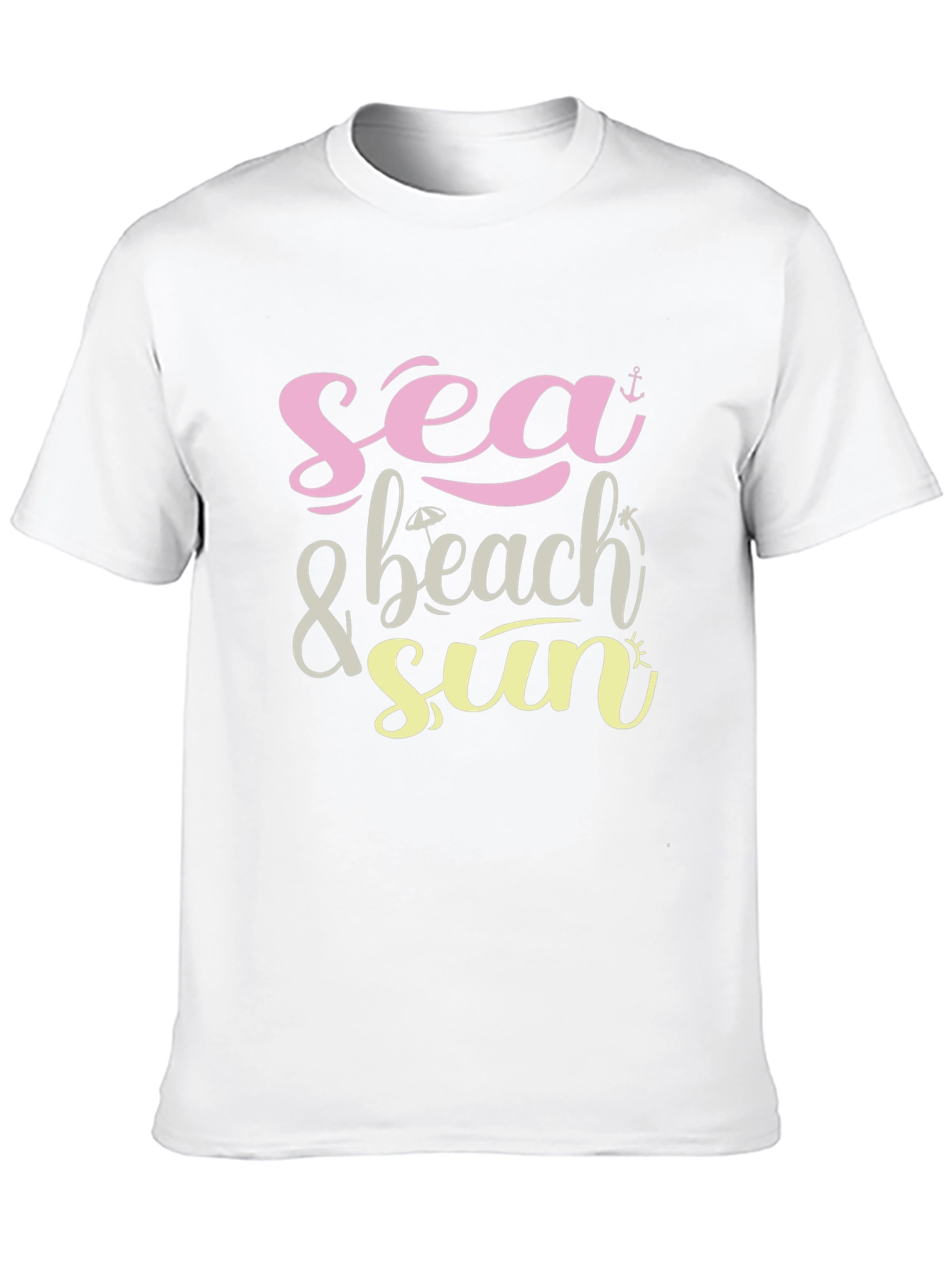 Black Sea & Beach Sun Graphic Black T-Shirt view 10